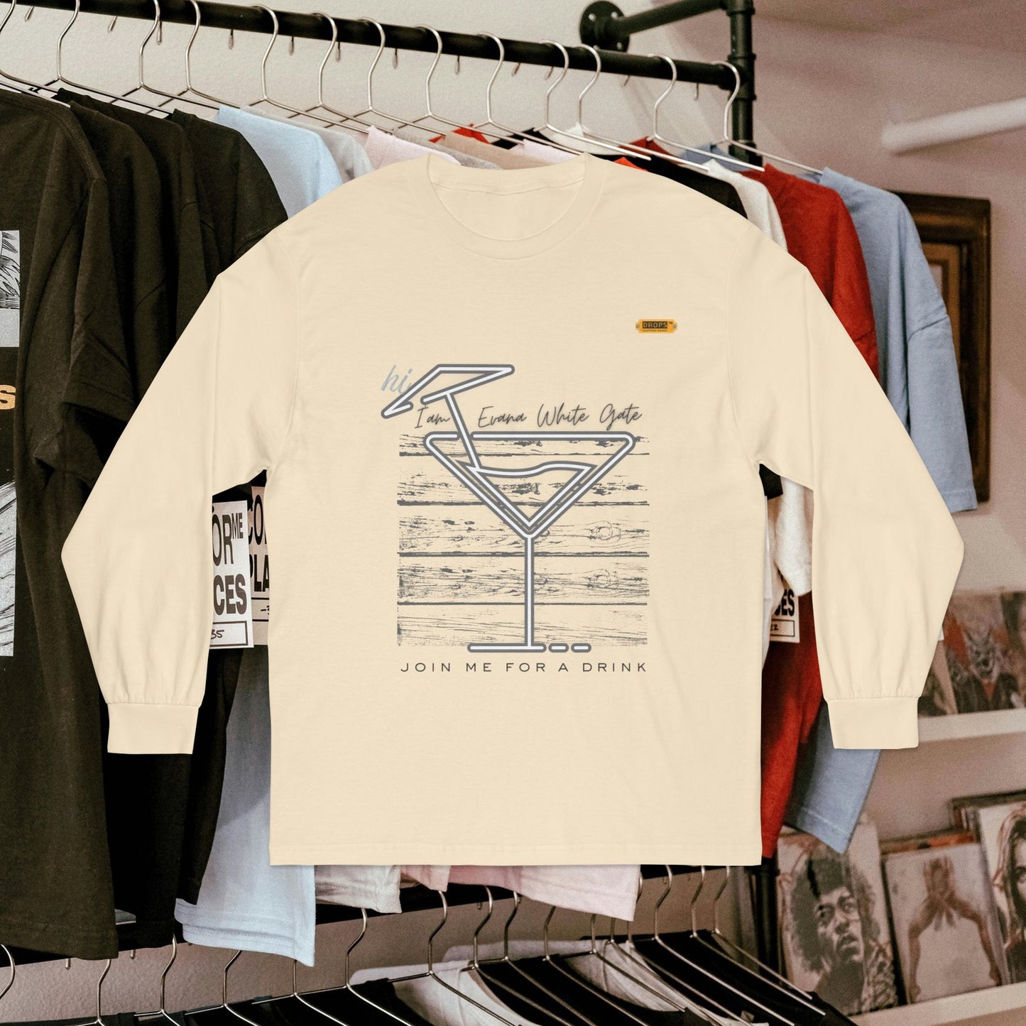 Unisex Classic Long Sleeve T-Shirt_ N6* Series USCLSTS PT2WW002_ Limited Edition Playful Design by WesternWaves: