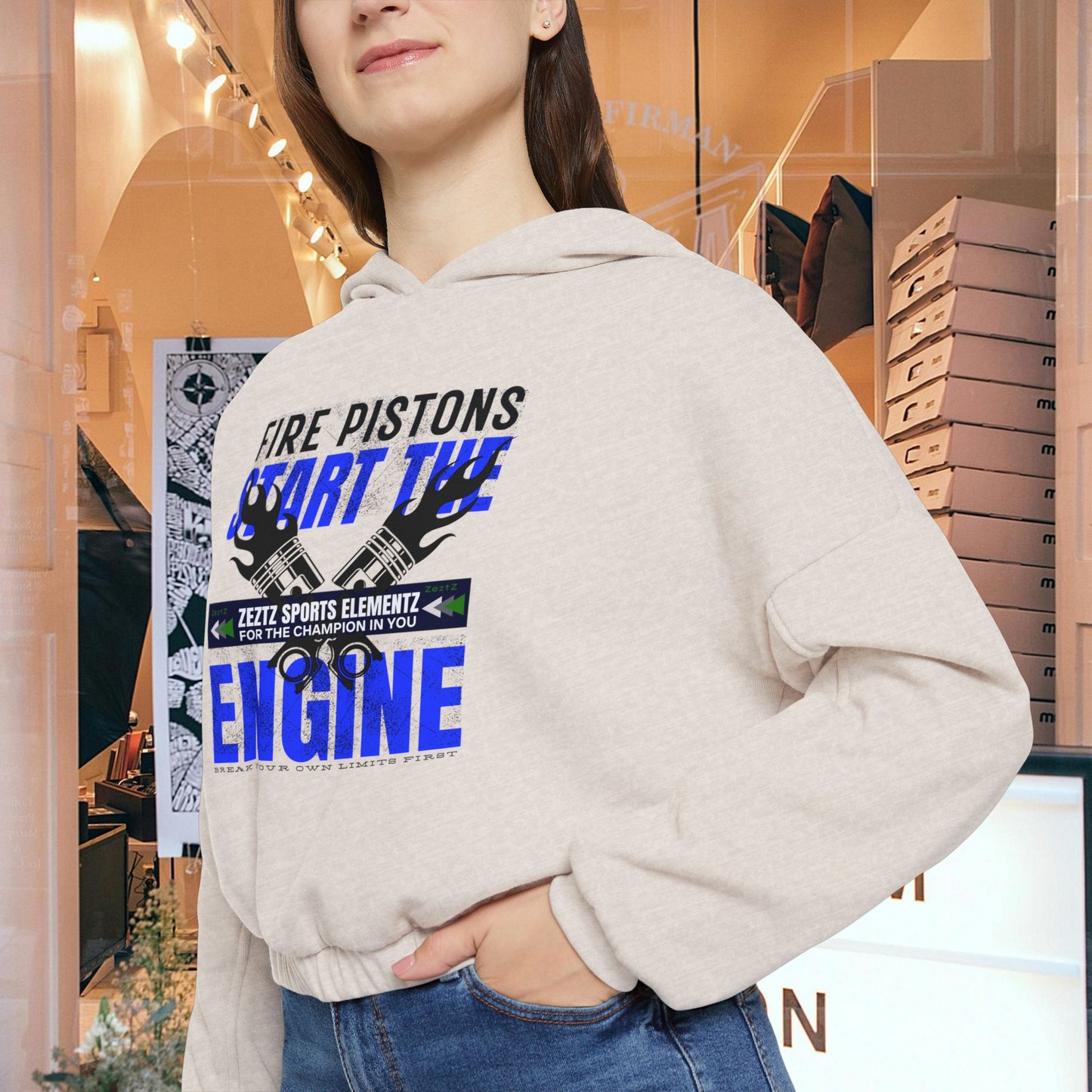 Women's Cinched Bottom Hoodie_ N3+ Series WCBH PT2WW001_ Limited Edition Effortlessly Combined Style & Comfort by WesternWaves: