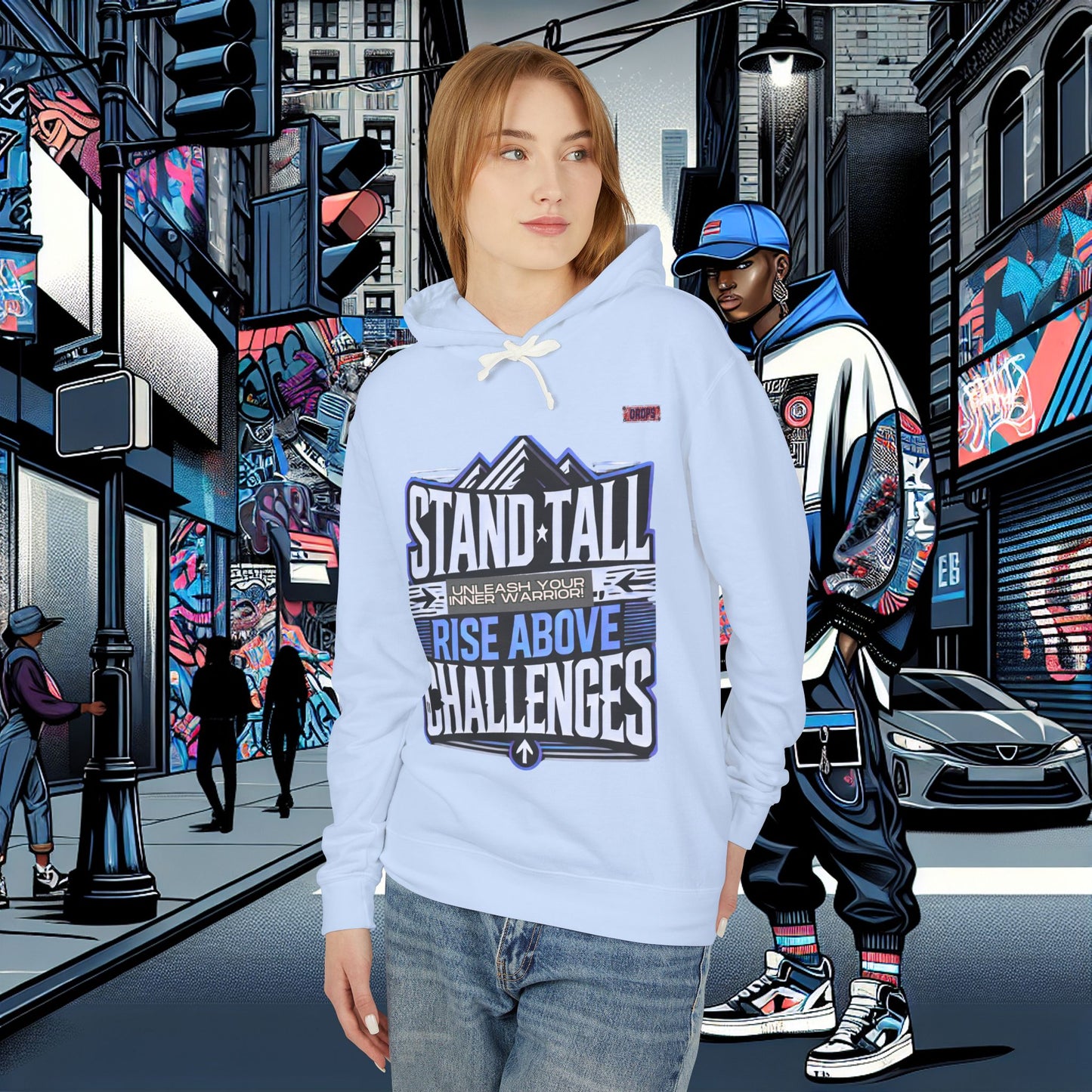 Unisex Lightweight Hooded Sweatshirt_ Series N8+ USMH PT2WW001_ UWDP003A_ Limited Edition Inner Warrior Apparel by WesternWaves: