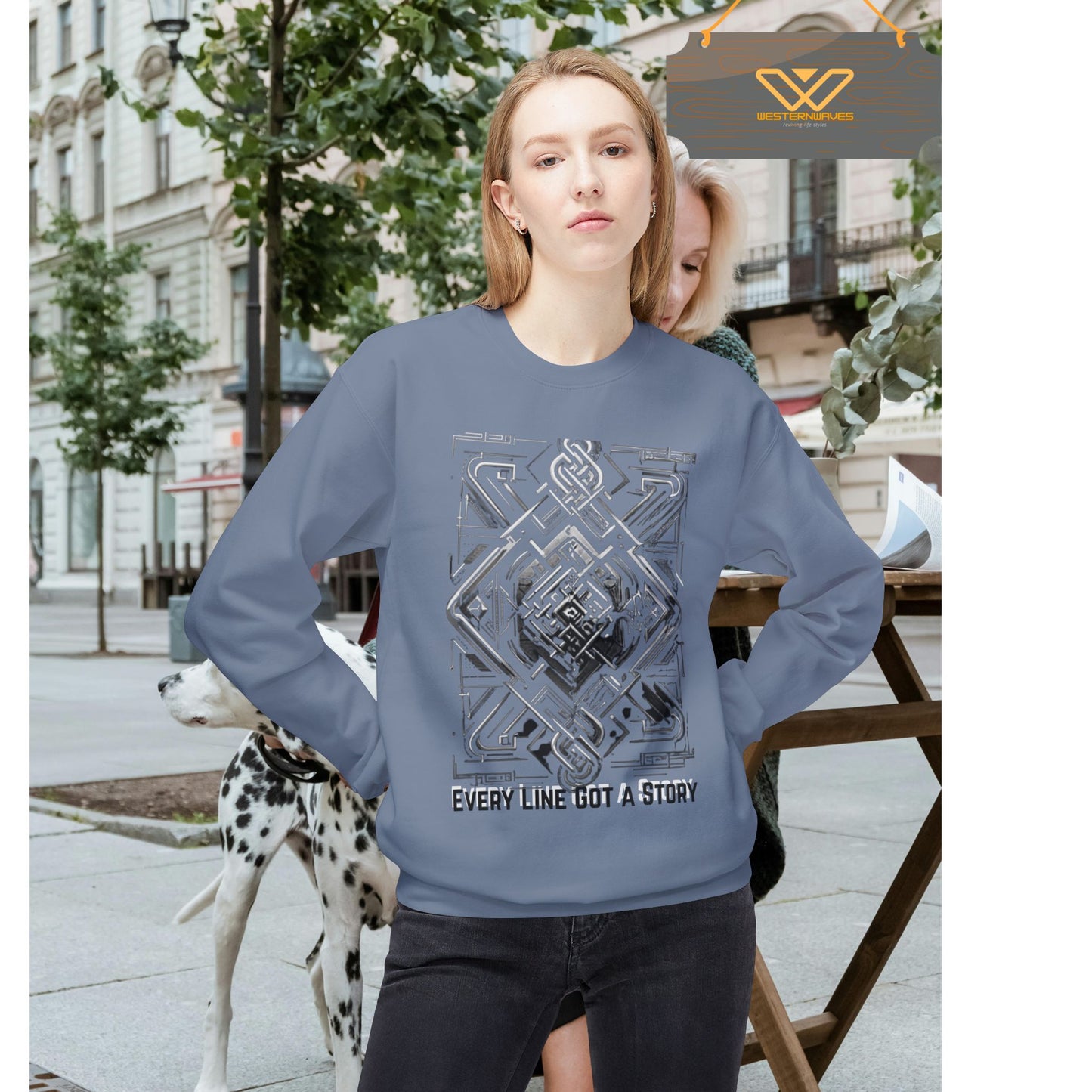 Every Line Got A Story Sweatshirt | Unisex Fleece Crewneck, Cozy Pullover, Artistic Gift, Casual Layer, Everyday Wear