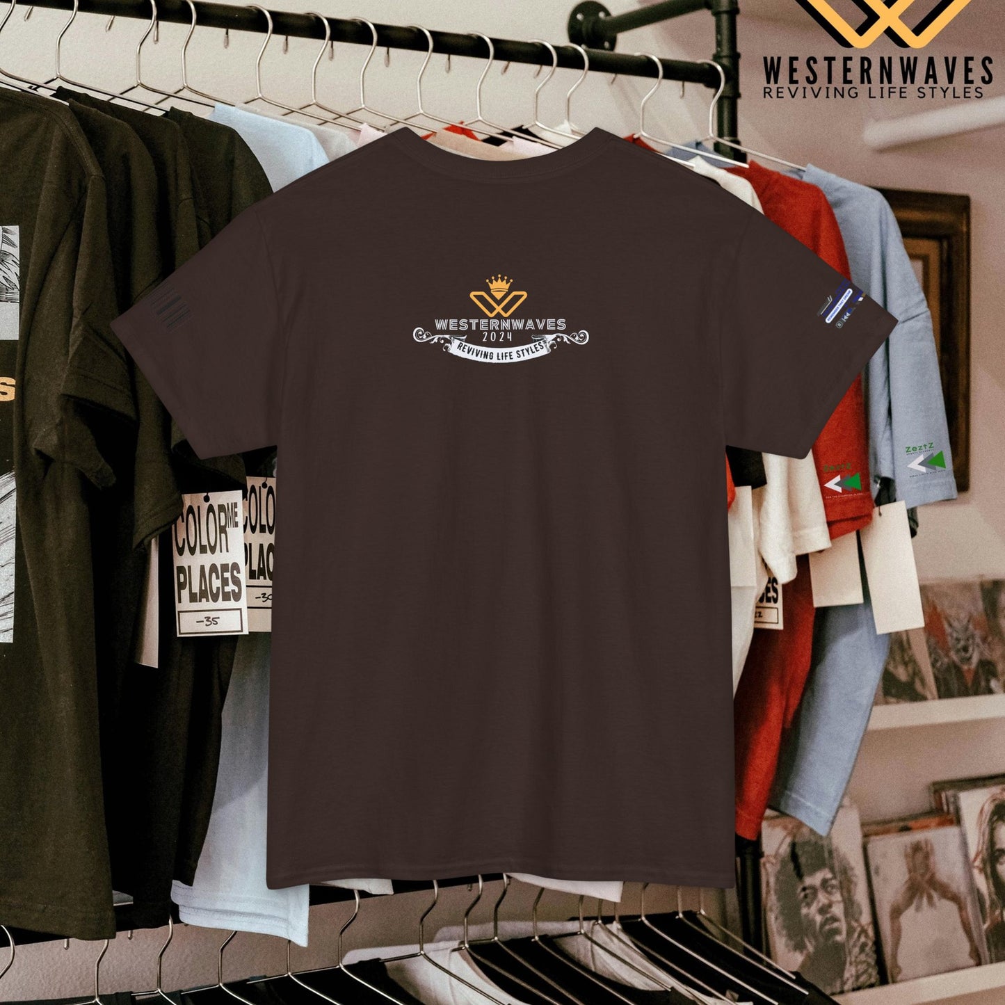 Unisex Heavy Cotton Tee_ Crafted from premium 100% cotton_ N3+ Series UHCT PT2WW013_ Limited Edition Maximum Comfort by WesternWaves: