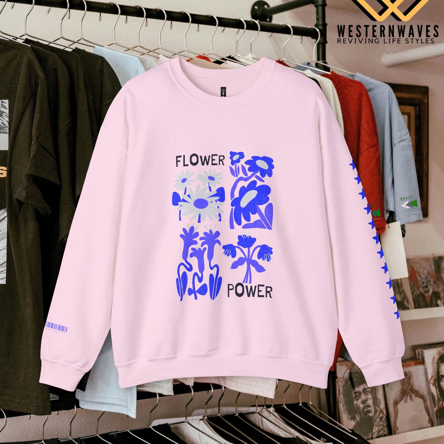 Unisex Heavy Blend™ Crewneck Sweatshirt_ N3+ Series UHBCSS PT2WW030_ Limited Edition Pure Luxury By WesternWaves: