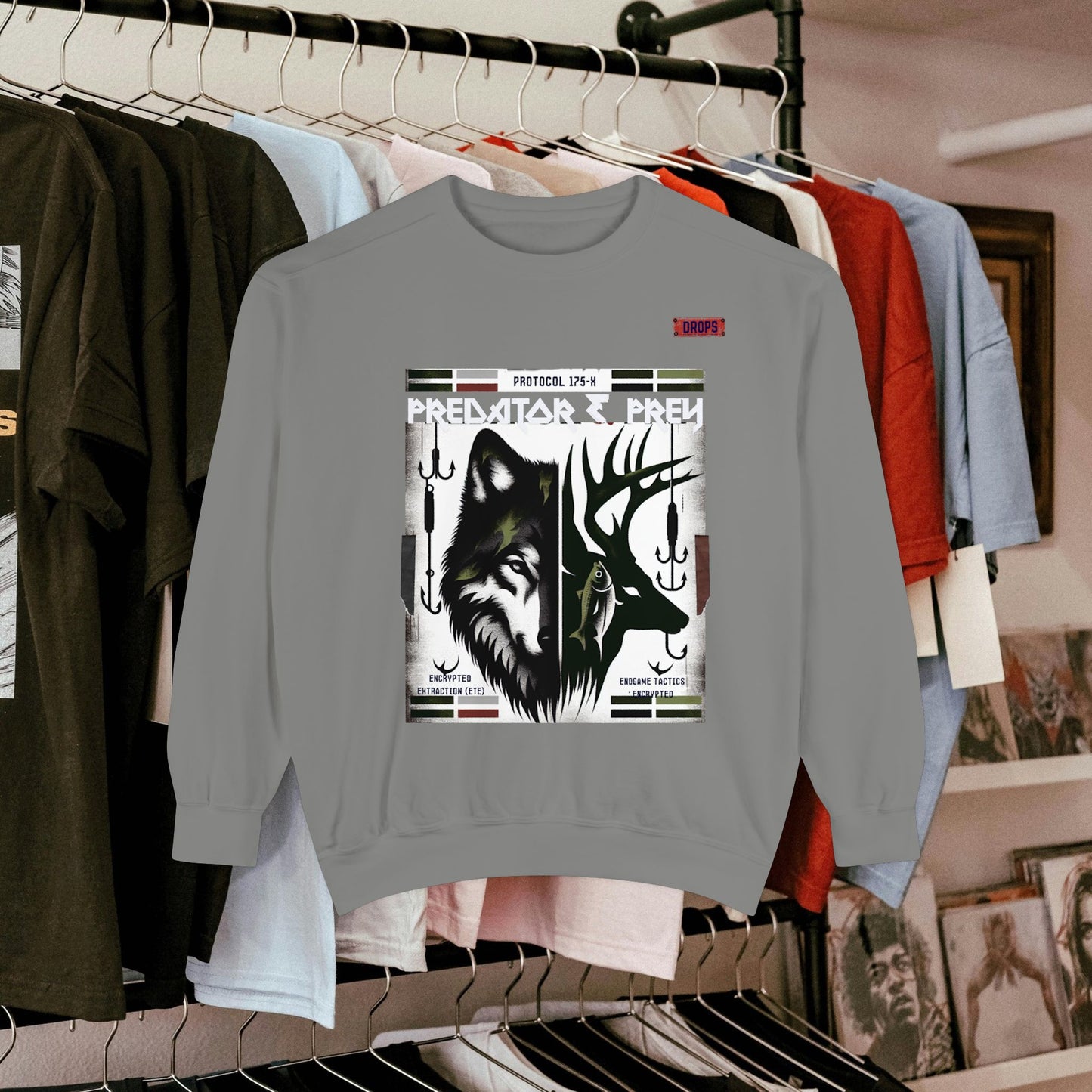 Predator & Prey Sweatshirt_ 03 Sep 2025_ Cozy Unisex Pullover, Nature Lover Apparel, Gifts for Wildlife Enthusiasts, Fall Fashion Layer