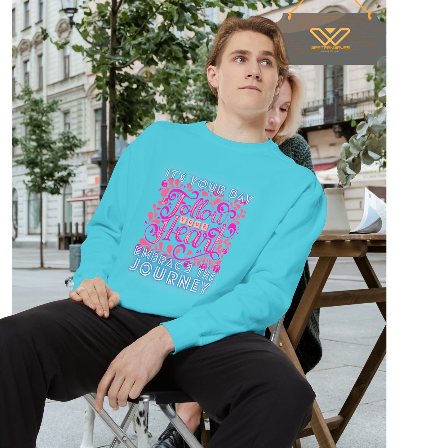 Unisex Garment-Dyed Sweatshirt_ N3+ Series UGDSS PT2WW001_ WesternWaves Limited Edition: