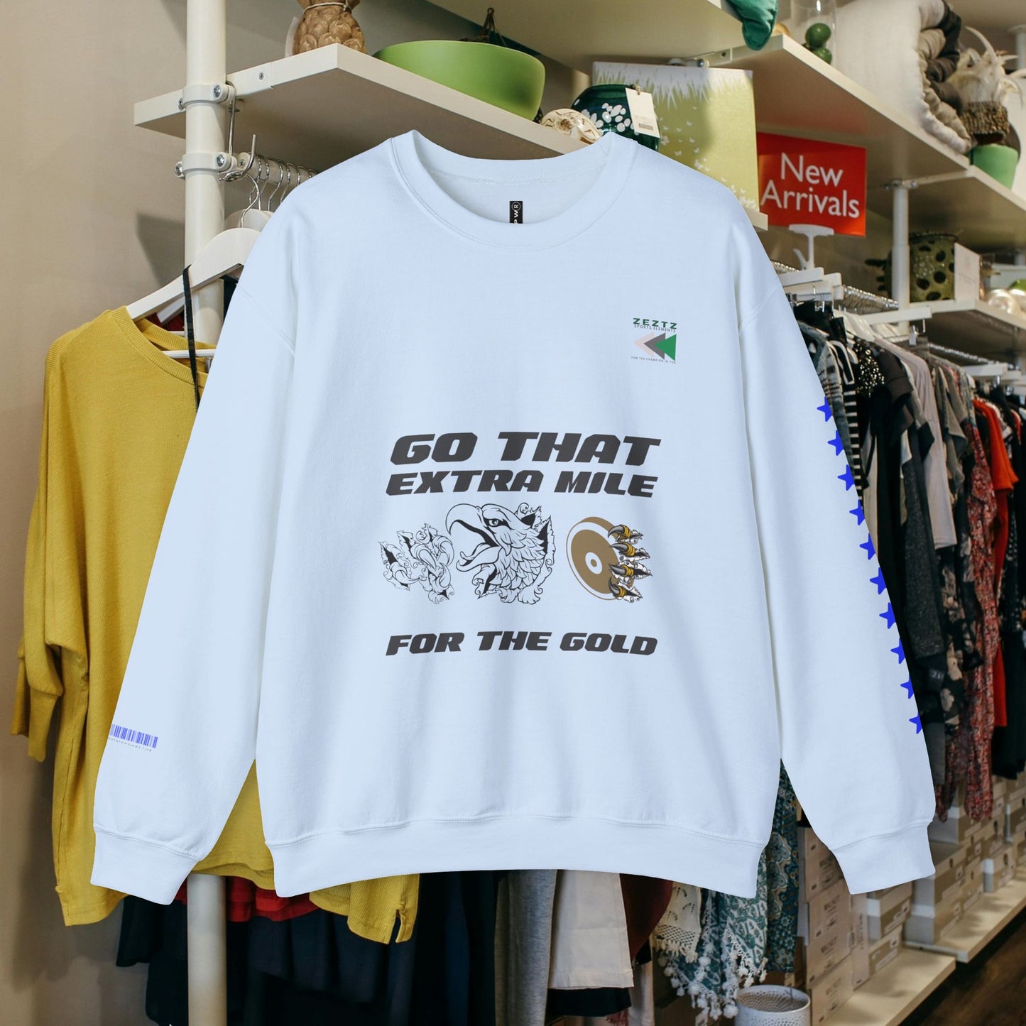 Unisex Heavy Blend™ Crewneck Sweatshirt_ N2 Sports Series UHBCSS PT2WW005_ Limited Edition ‘Zeztz’ Brand Sports Elements by WesternWaves: