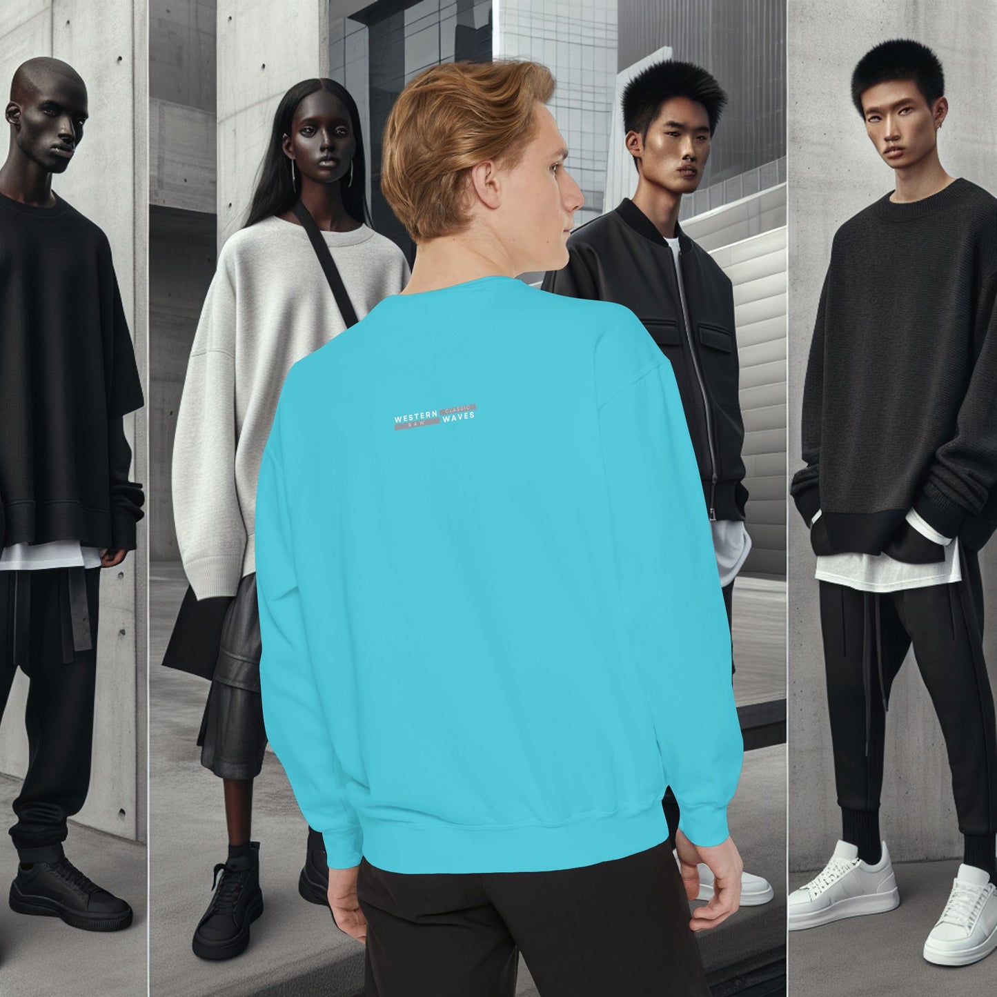 Unisex Garment-dyed Sweatshirt_ Series UWD 063_ Limited Edition Cozy Apparel for Adventurers by WesternWaves: