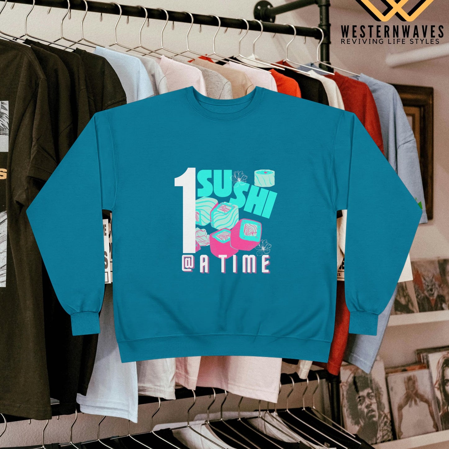 Unisex EcoSmart® Crewneck Sweatshirt_ N3+ Series USESCNSS PT2WW002_ Limited Edition Perfect Blend of Comfort, Style, & Sustainability by WesternWaves: