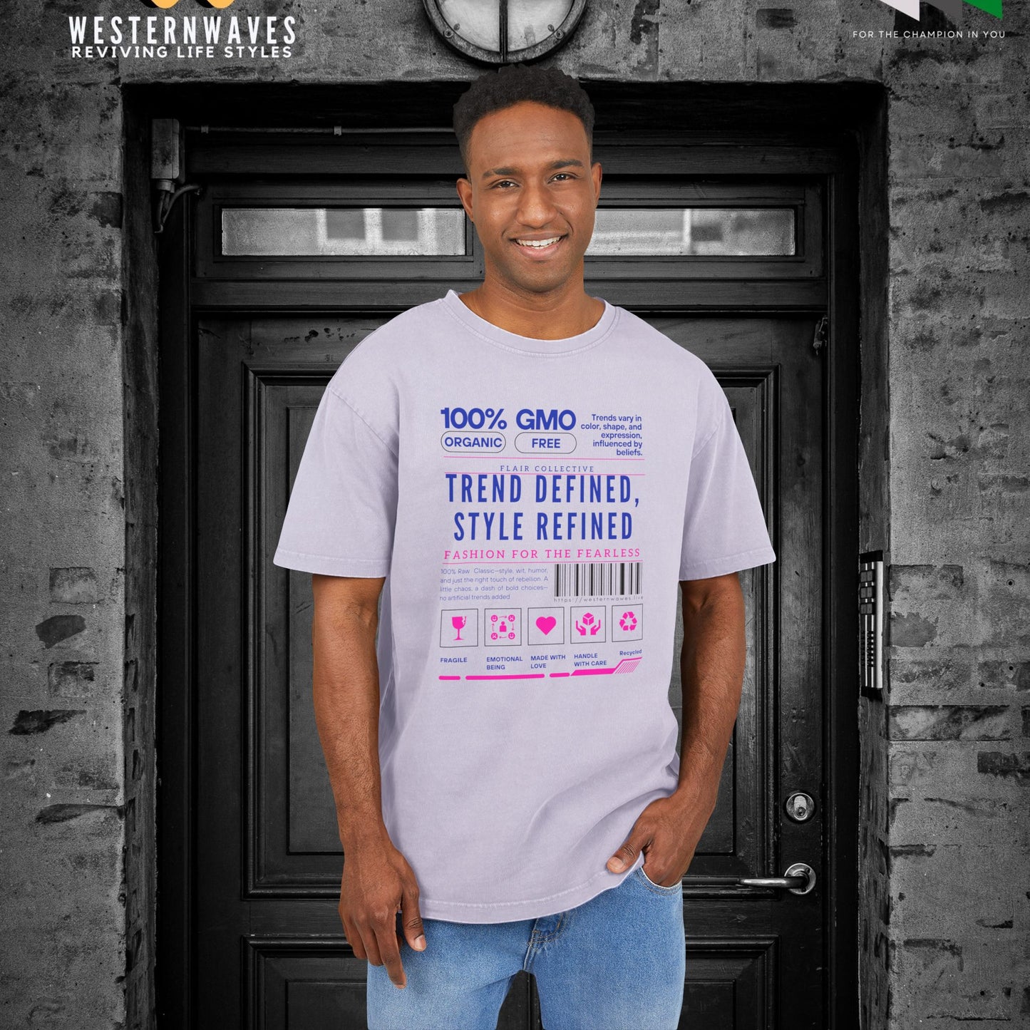 Men's Acid Washed Heavy Oversize Tee_ N3+ Series MAWHOSIZEDTEE PT2WW001_ Limited Edition Irresistible Cool Stuff by WesternWaves: