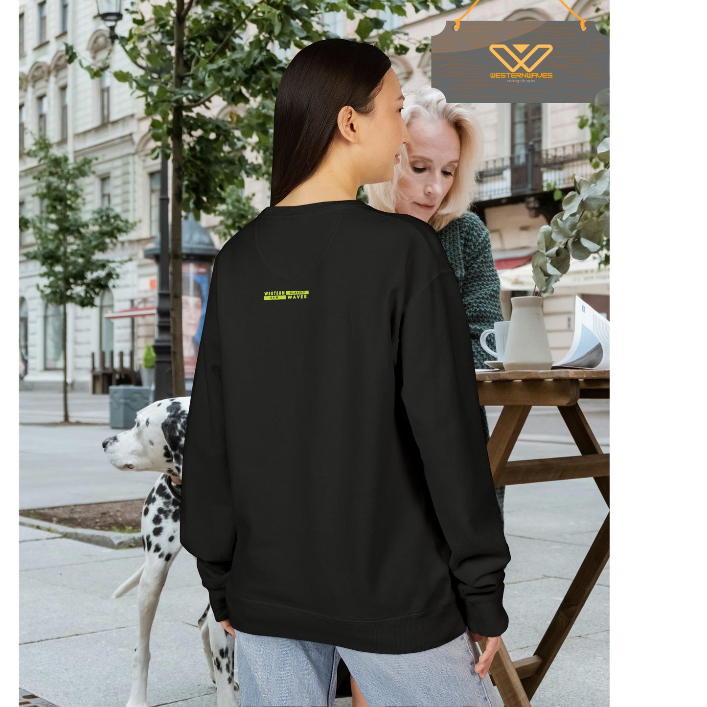 Unisex ComfortWash® Garment Dyed Crewneck Sweatshirt_ N7* Series USCGDCNSS PT2WW001_ Limited Edition Comfort & Retro Flair by WesternWaves: