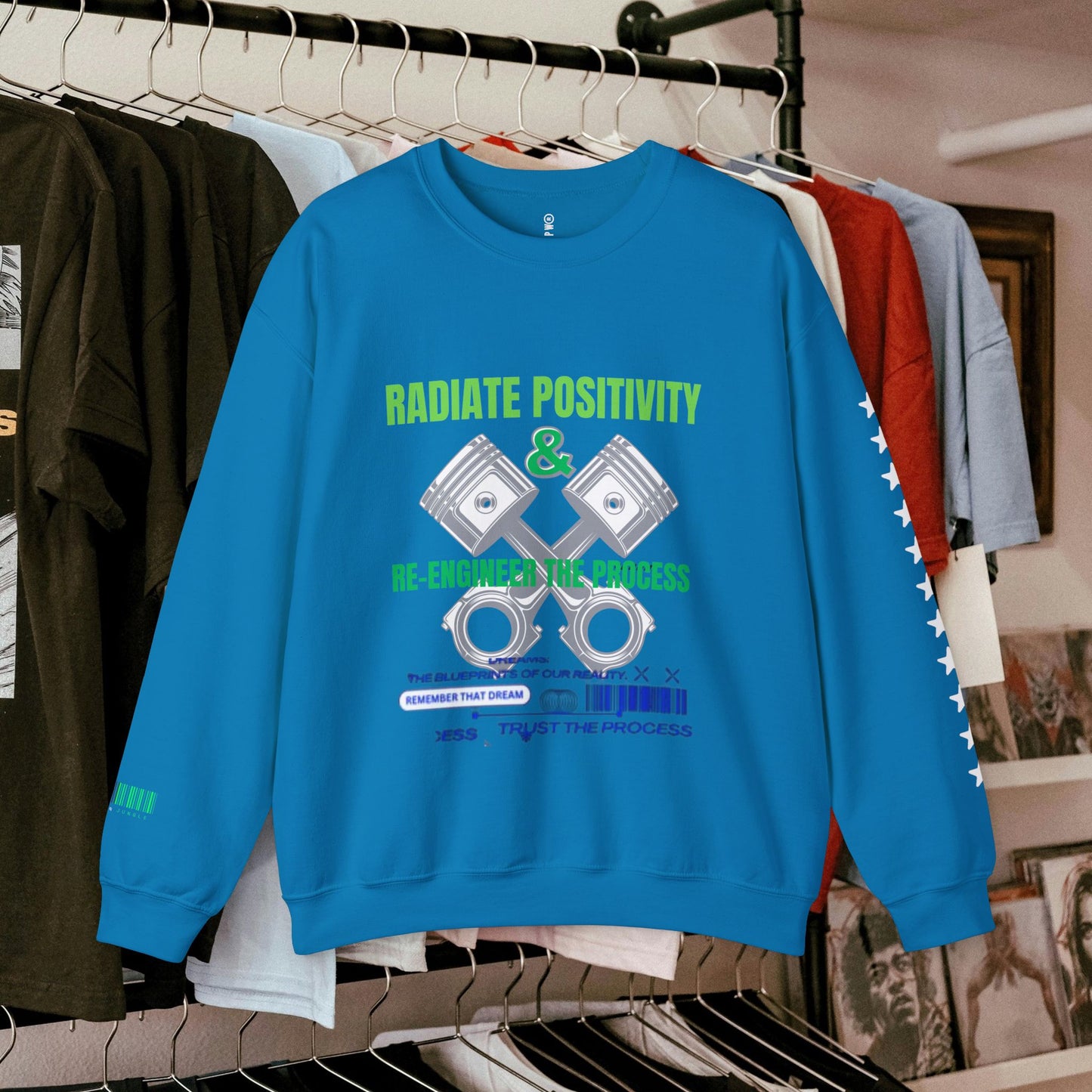 Unisex Heavy Blend™ Crewneck Sweatshirt_ N3+ Series UHBCSS PT2WW006_ Limited Edition Pure Luxury By WesternWaves: