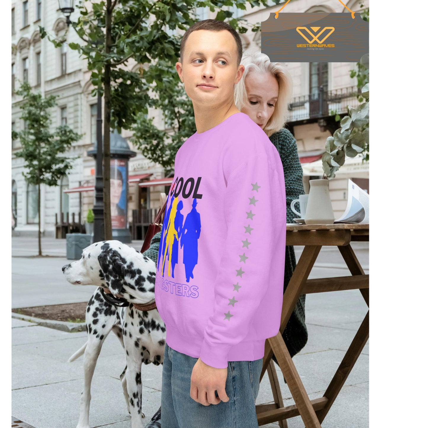 Unisex Lightweight Crewneck Sweatshirt_ N3+ Series ULWCSS PT2WW001_ Limited Edition by WesternWaves: