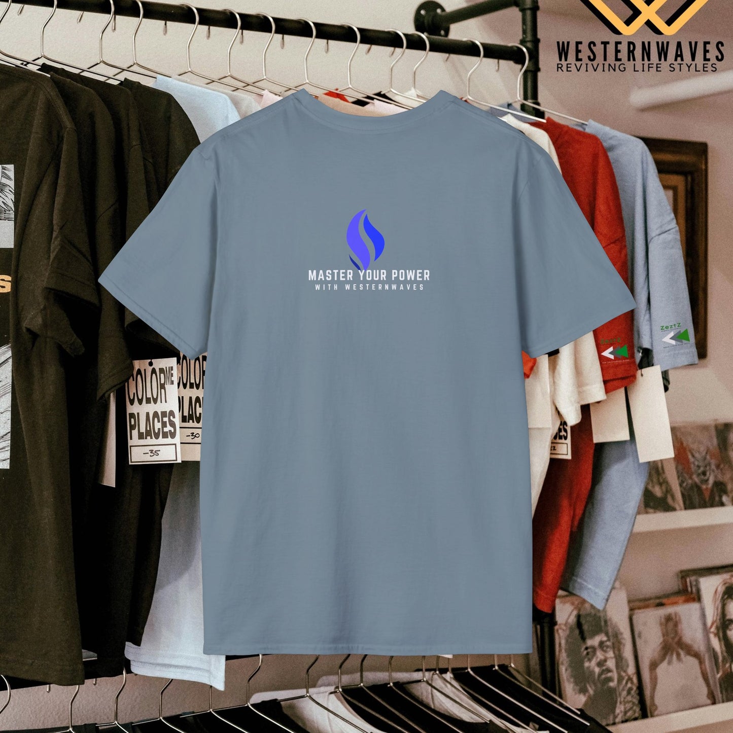 Unisex Softstyle T-Shirt_ N3+ Series USSTS FT2WW005_ Limited Edition Redefines & Relaxation by WesternWaves:
