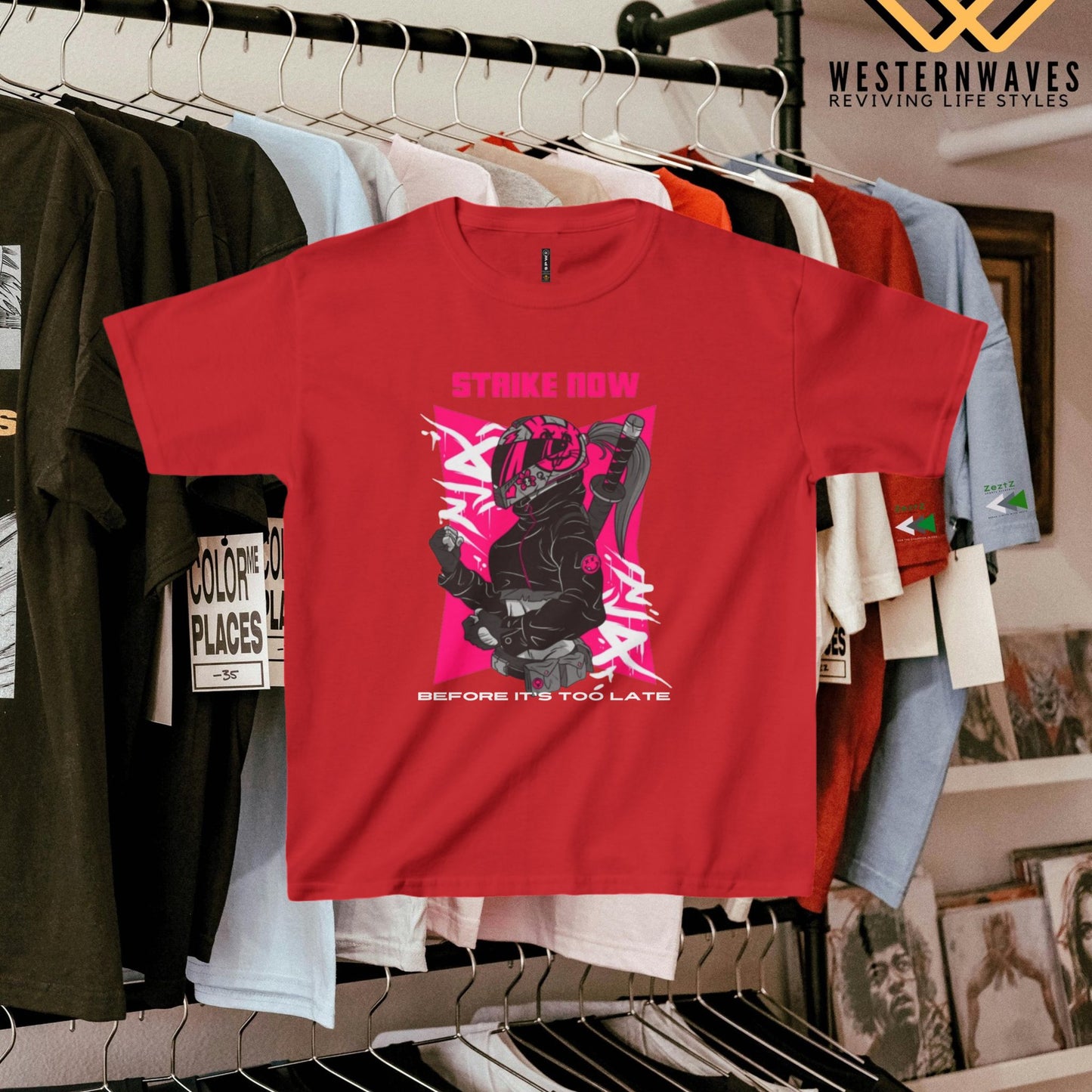 Kids Heavy Cotton™ Tee_ N2+ Series KHCT PT2WW003_ Limited Edition Durable Comfort for Every Adventure by WesternWaves: