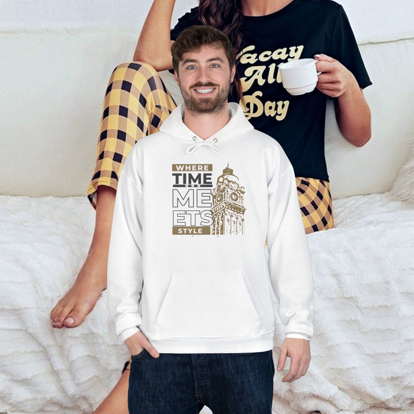 Unisex EcoSmart® Pullover Hoodie Sweatshirt_ N3+ Series USESPOHSS PT2WW001_ Limited Edition Perfect Blend of Comfort, Style, & Sustainability by WesternWaves:
