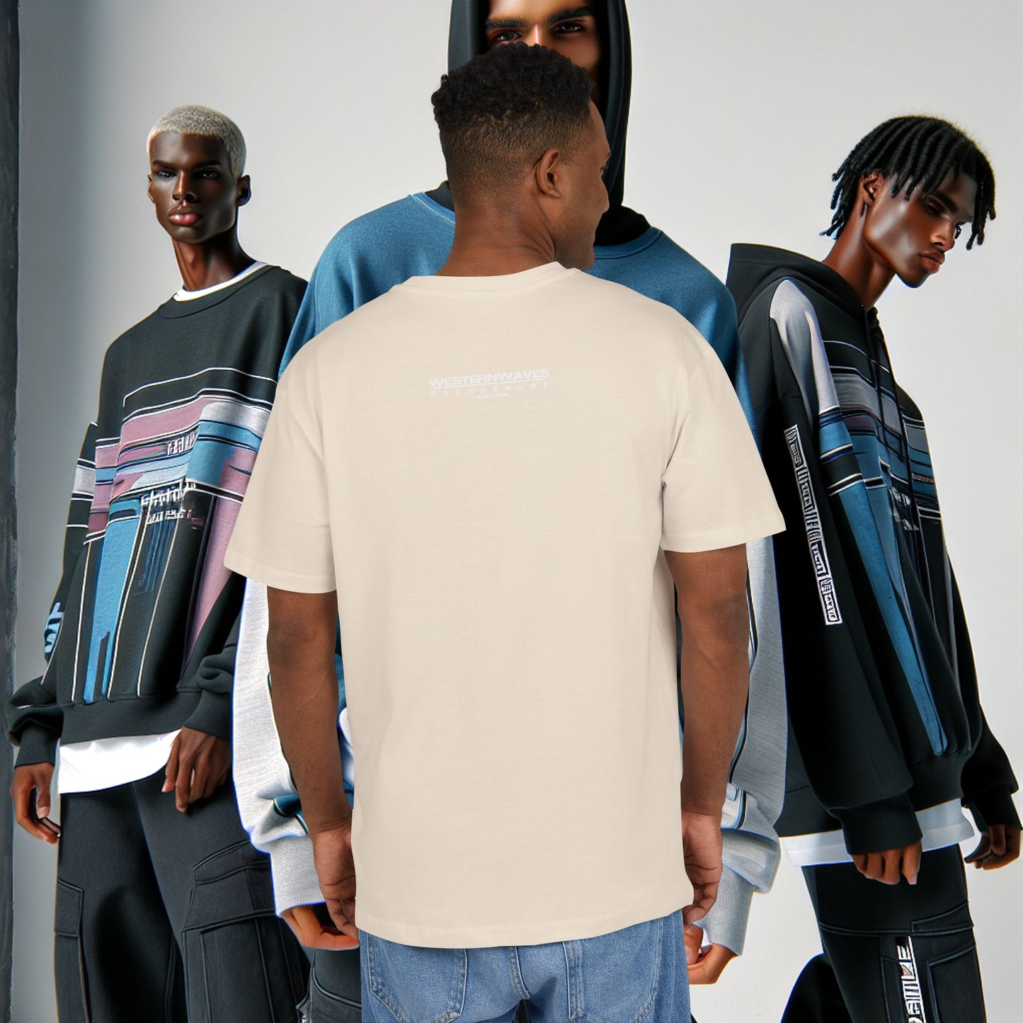 Unisex Heavy Oversize Tee_ N8+ Series USHOSTEE_ PT2WW002_ Limited Edition Urban Fashion Tee by WesternWaves: