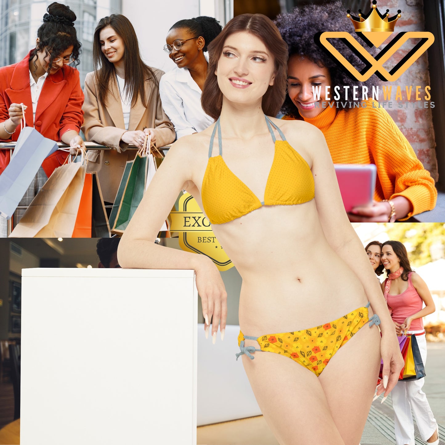 Strappy Bikini Set (AOP)_ N+ Series SBS(AOP) PT2WW002_ Limited Edition by WesternWaves