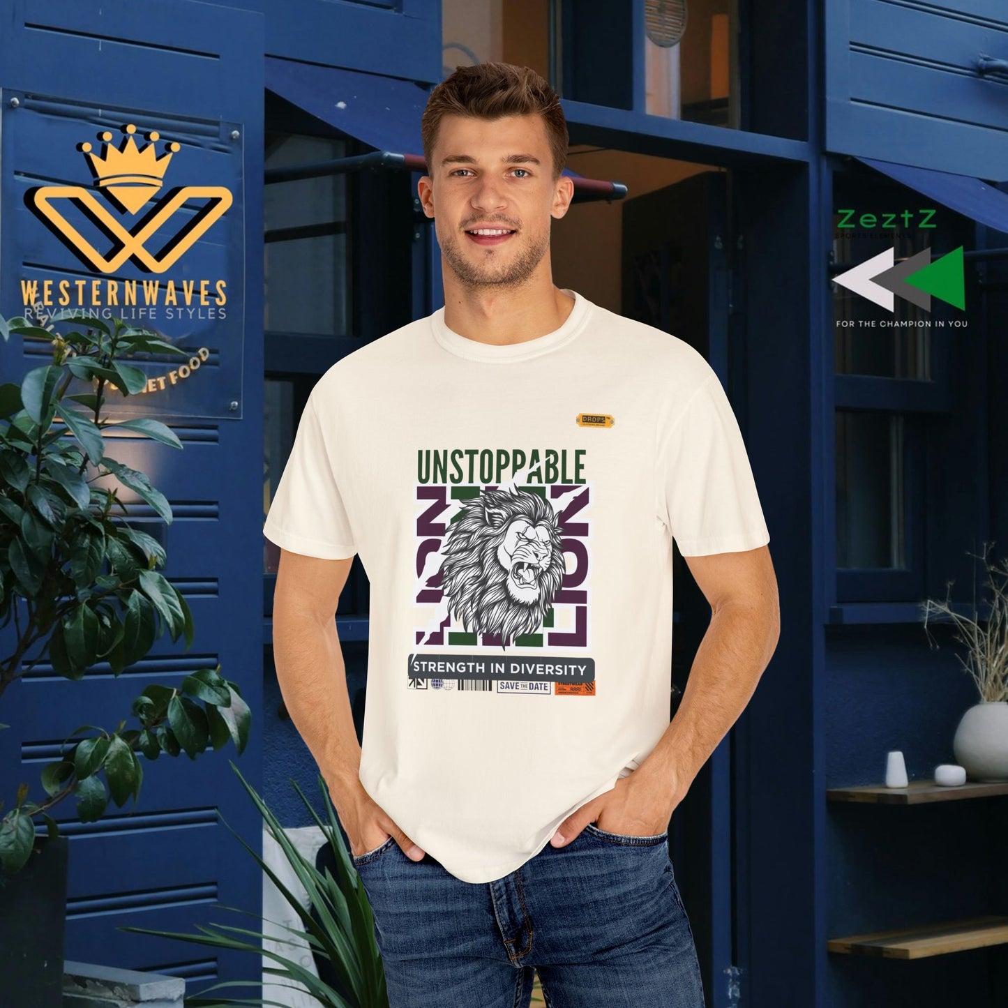 Unisex Garment-Dyed T-Shirt_ 26 June 2025_ Limited Edition Strength in Diversity by WesternWaves: