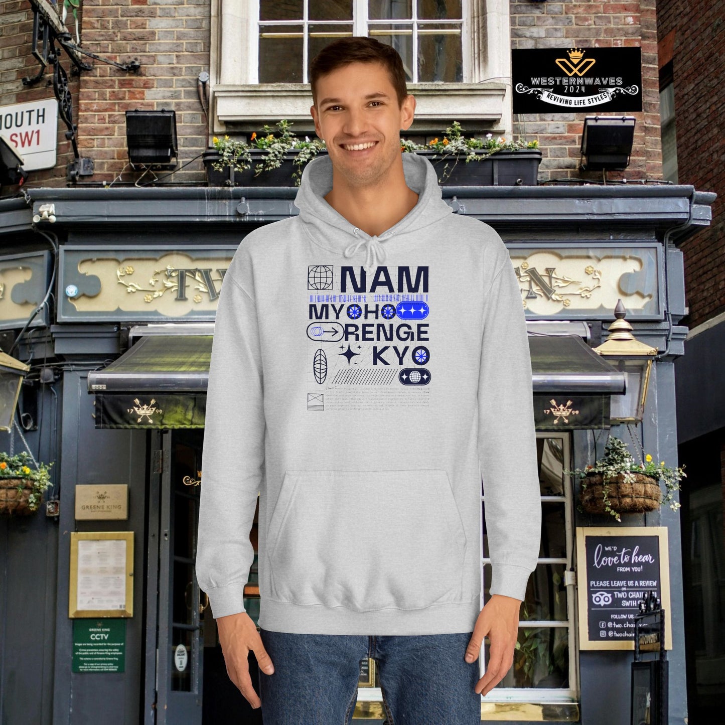 Unisex College Hoodie_ N2+ Series USCH PT2WW005_ Limited Edition Timeless Unisex Design by WesternWaves:
