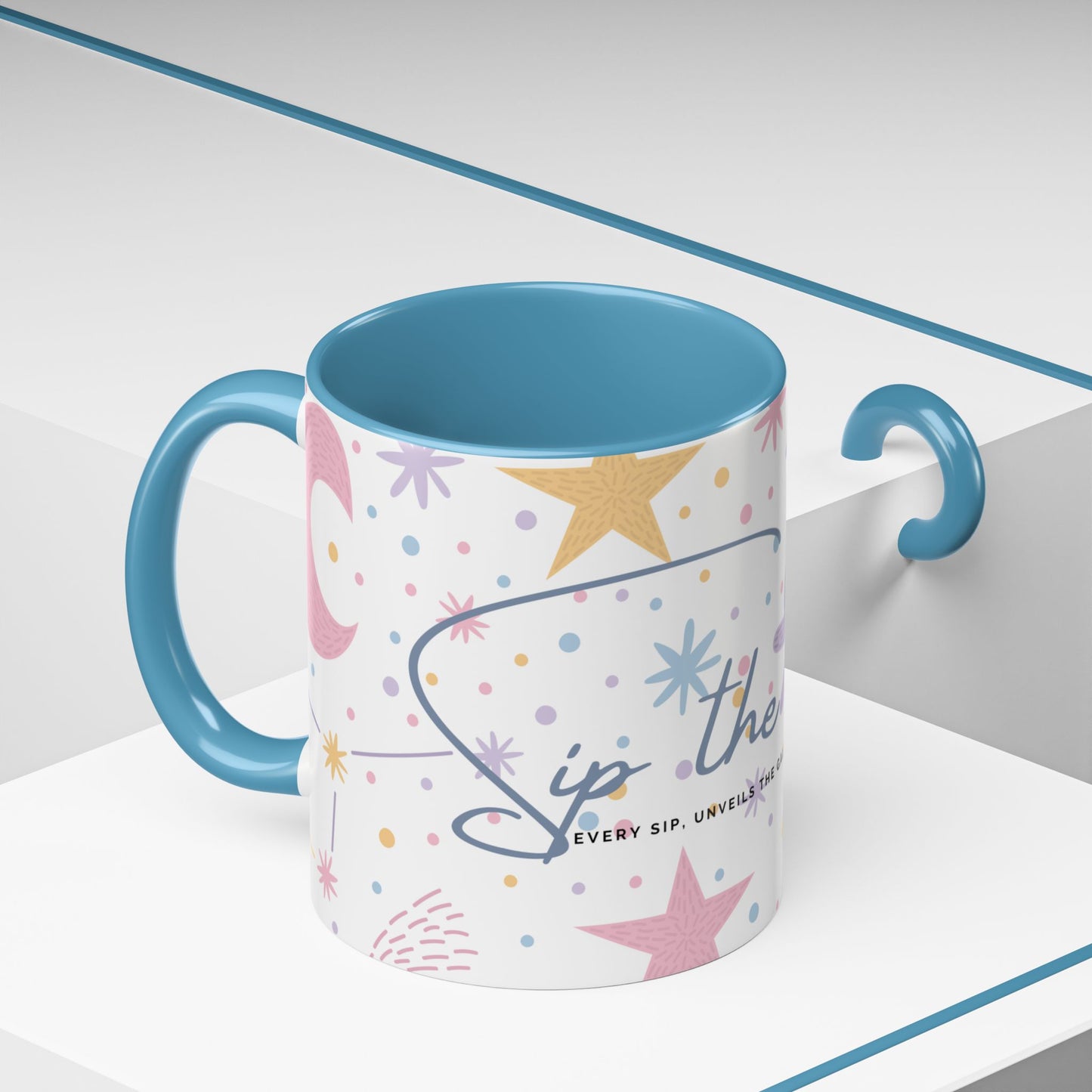 Accent Coffee Mug (11, 15oz) _ N3+ Series ACMUG PT2WW007_ Limited Edition Blend Style & Functionality by WesternWaves: