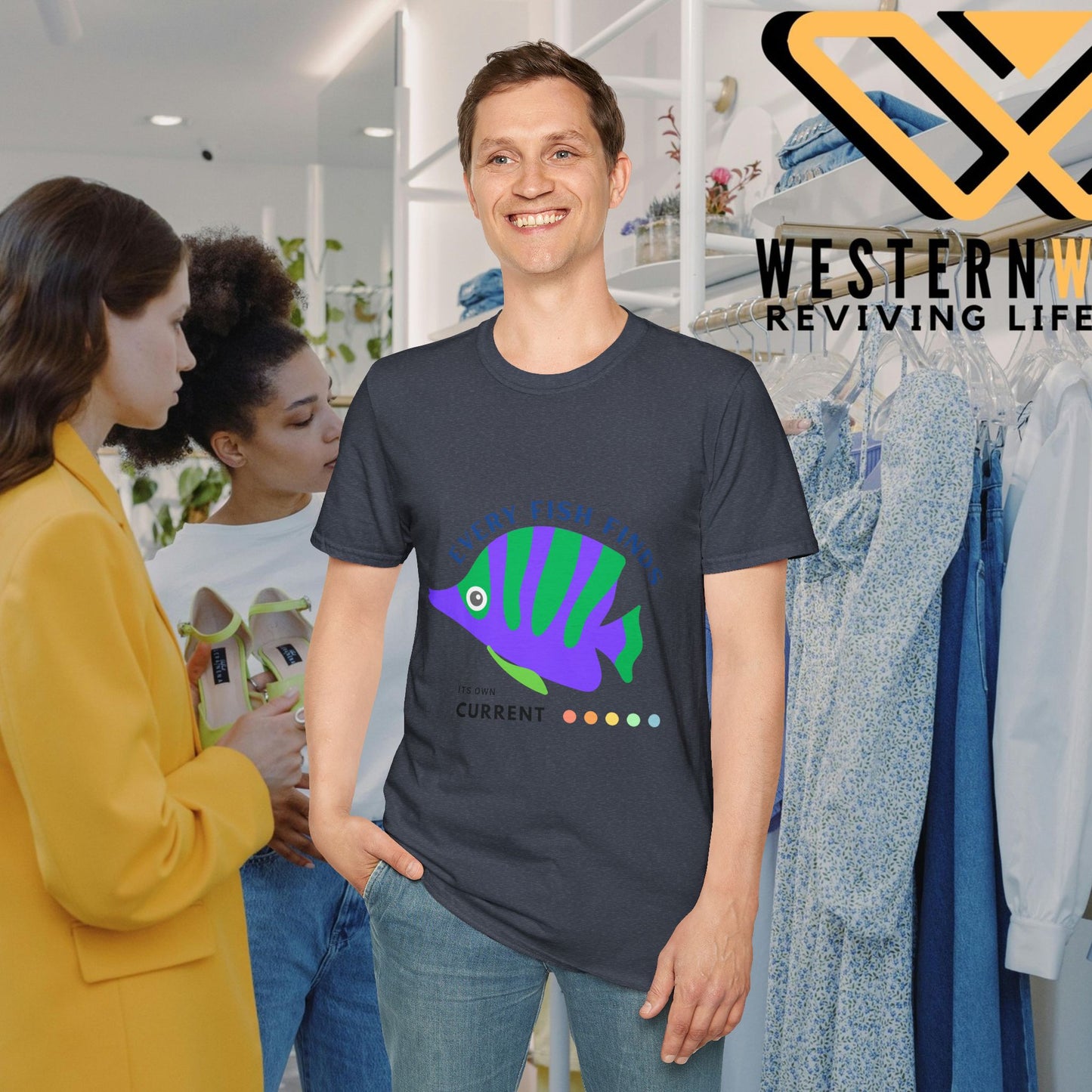 Unisex Softstyle T-Shirt_ N+ Series USSTS FT2WW009_ Limited Edition by WesternWaves: