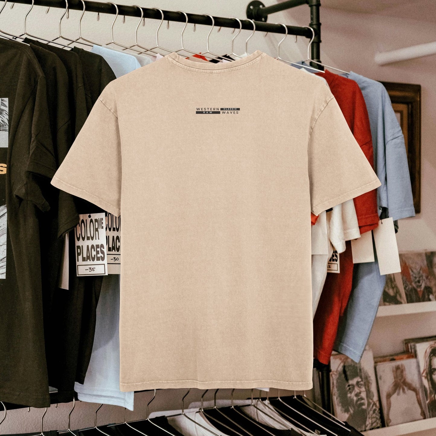 Men's Acid Washed Heavy Oversize Tee_ N3+ Series MAWHOSIZEDTEE PT2WW001_ Limited Edition Irresistible Cool Stuff by WesternWaves: