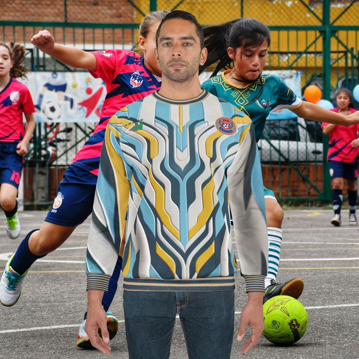 Vibrant Unisex Sweatshirt_ Series UWD 061_ Limited Edition Soccerwear/Streetwear by WesternWaves:
