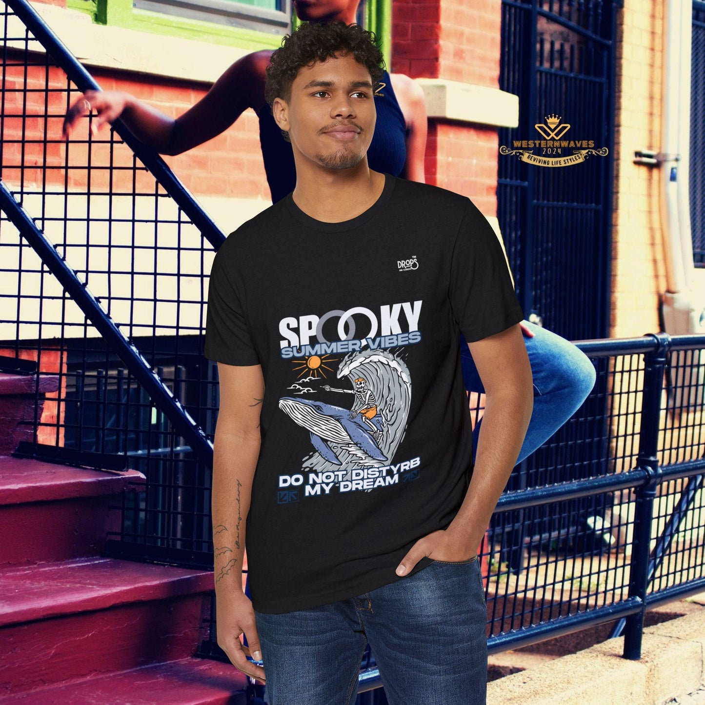 Spooky Summer Vibes Unisex Organic T-Shirt - Eco-Friendly Graphic Tee_ 09 May 2025_ 002