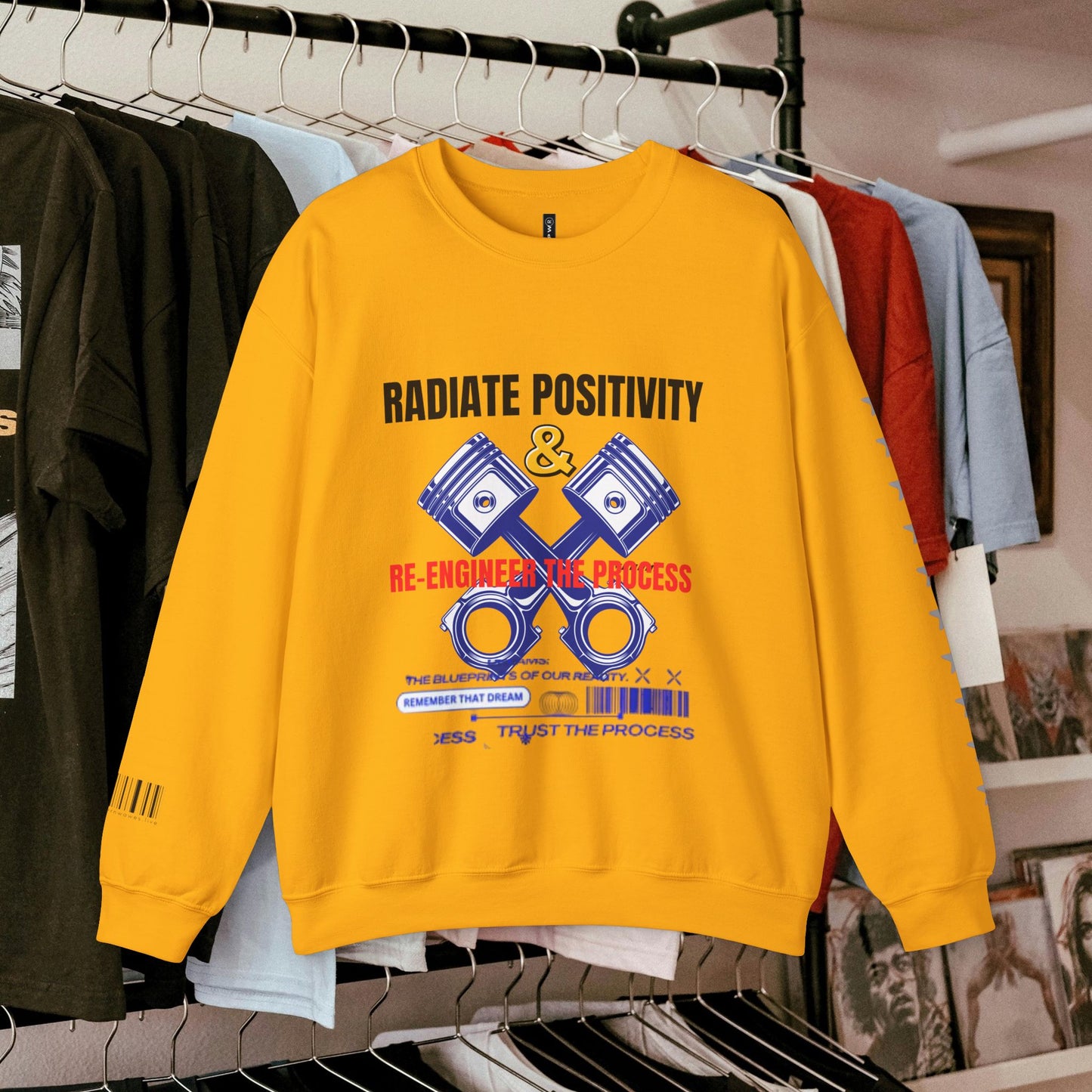 Unisex Heavy Blend™ Crewneck Sweatshirt_ N2+ Series UHBCSS PT2WW003_ Limited Edition Pure Luxury by WesternWaves: