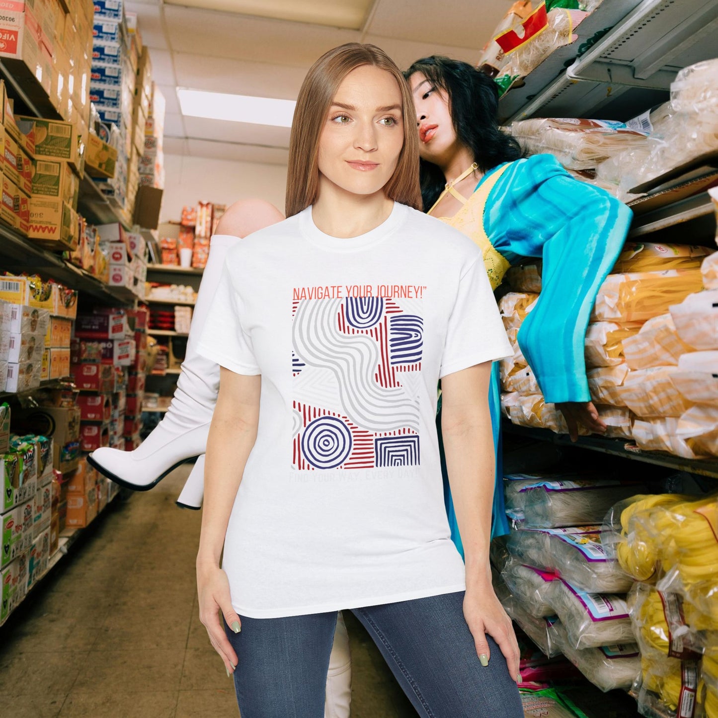 Unisex Ultra Cotton Tee_ Classic Comfort Unleashed_ N2+ Series USUCTEE PT2WW005_ Limited Edition Maximum Comfort & Style by WesternWaves: