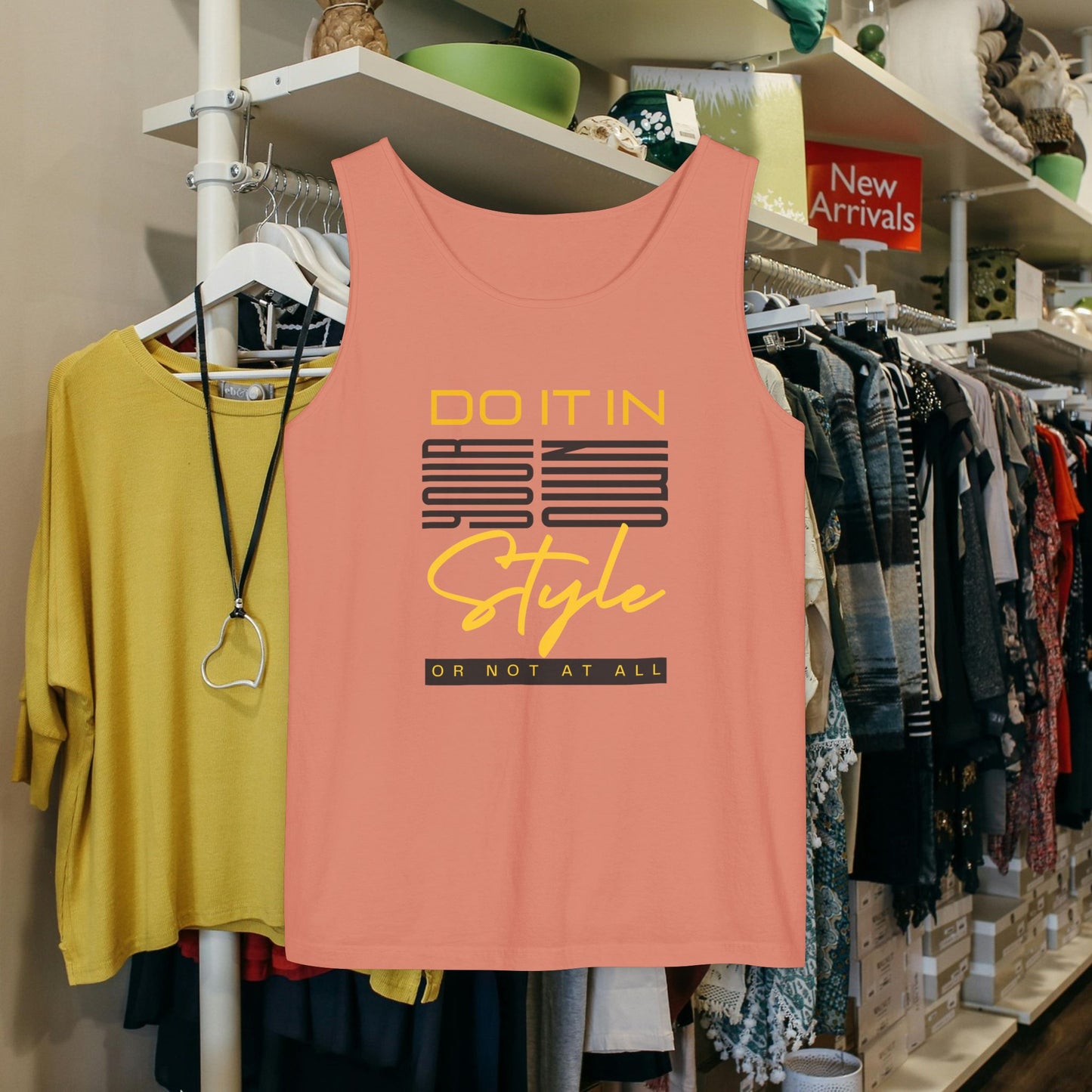 Unisex Garment-Dyed Tank Top_ N2+ Series USGDTT PT2WW015_ Limited Edition Comfort & Style by WesternWaves: