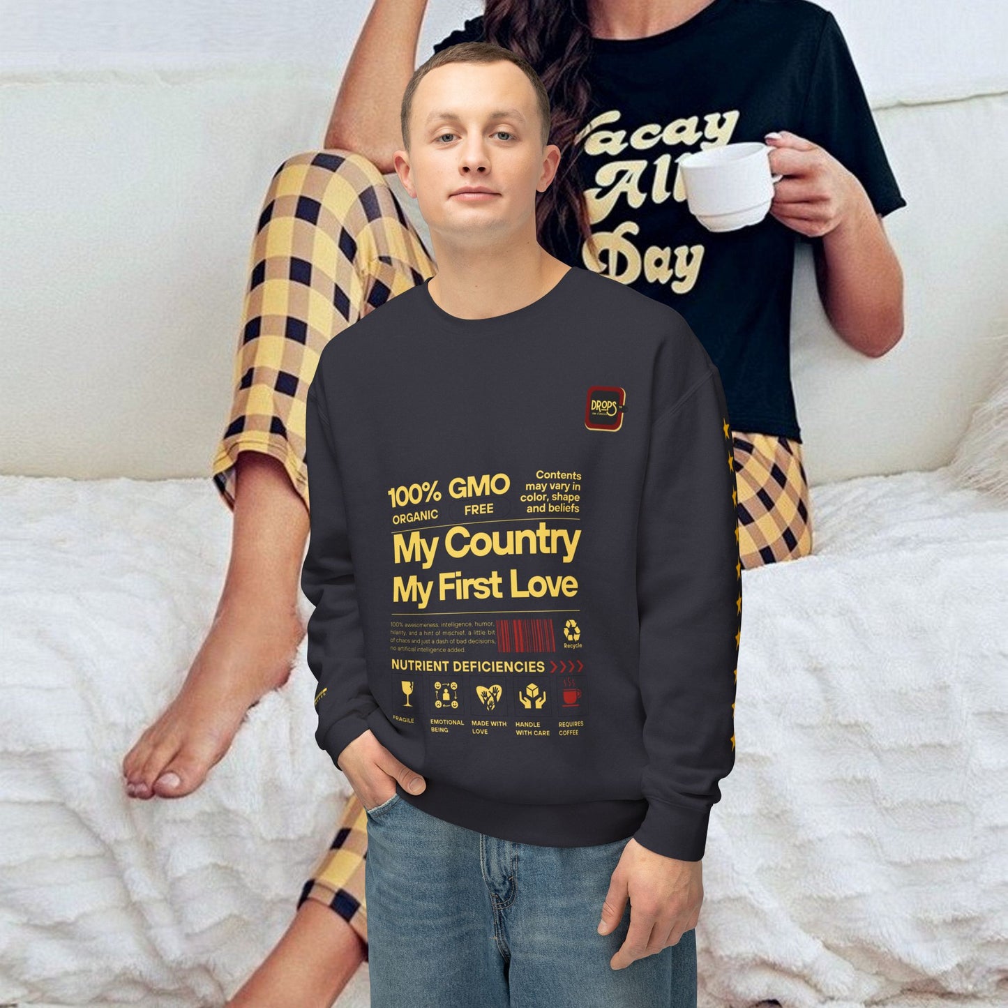 Unisex Lightweight Sweatshirt_ N7+ Series USLWSS PT2WW001_ Limited Edition by WesternWaves: