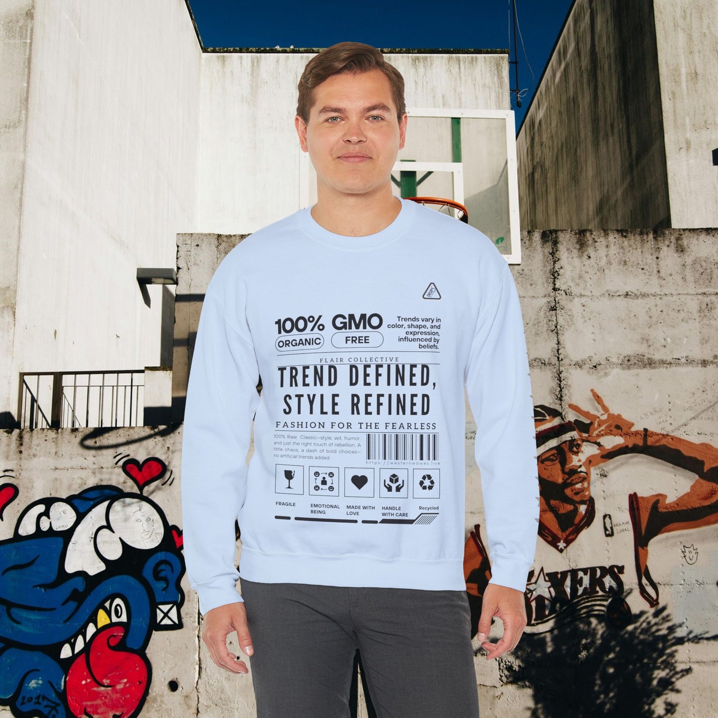 Unisex Heavy Blend™ Crewneck Sweatshirt_ N2 Series SPW UHBCSS PT2WW003_ Limited Edition 'DROPS' Brand Raw Classics by WesternWaves: