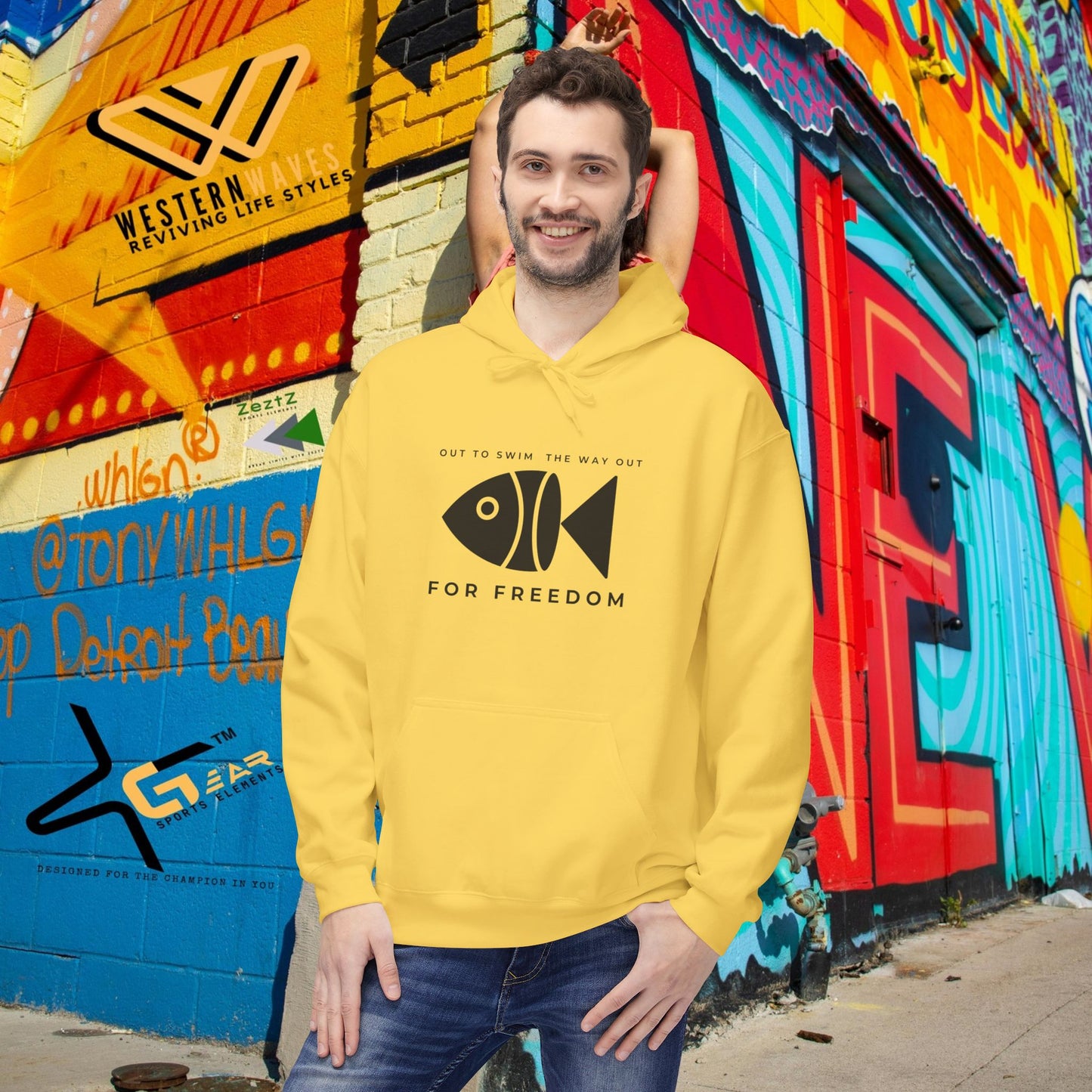 Unisex Midweight Softstyle Fleece Hoodie_ N3+ Series USMWXXFH PI2WW001_ Limited Edition by WesternWaves: