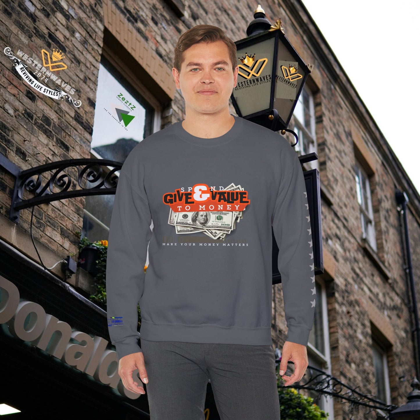 Unisex Heavy Blend™ Crewneck Sweatshirt_ N3+ Series UHBCSS PT2WW035_ Limited Edition Pure Luxury By WesternWaves: