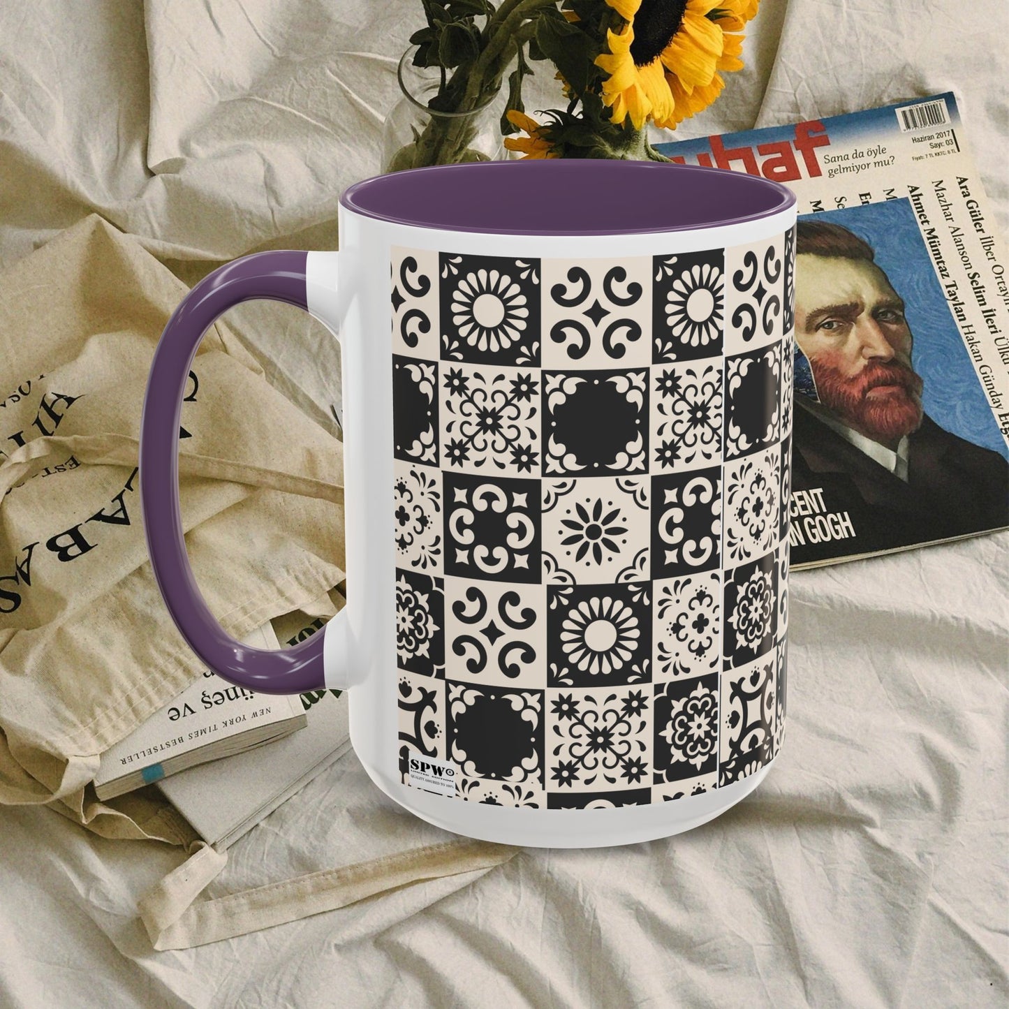Accent Coffee Mug (11, 15oz)_ N+ Series ACMUG PT2WW004_ Limited Edition Mug by WesternWaves