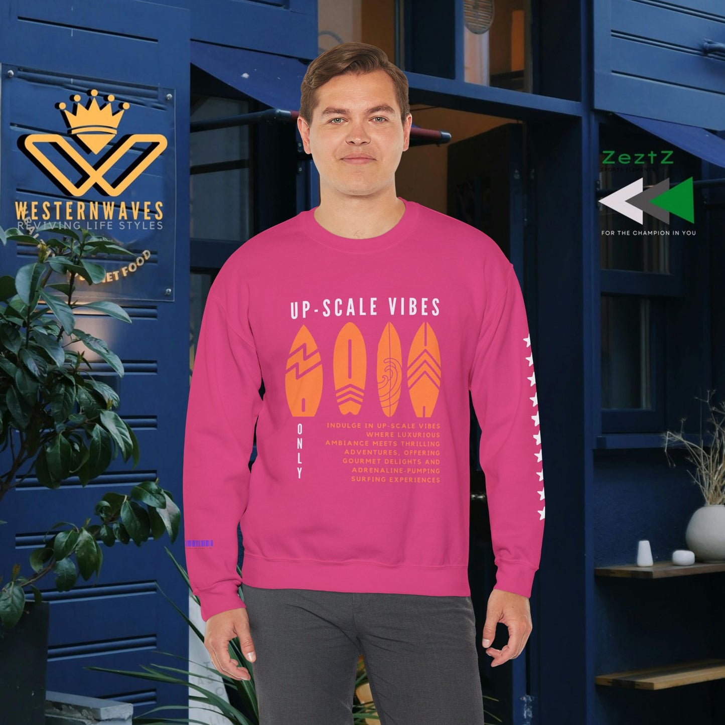 Unisex Heavy Blend™ Crewneck Sweatshirt_ N3+ Series UHBCSS PT2WW009_ Limited Edition Pure Luxury by WesternWaves: