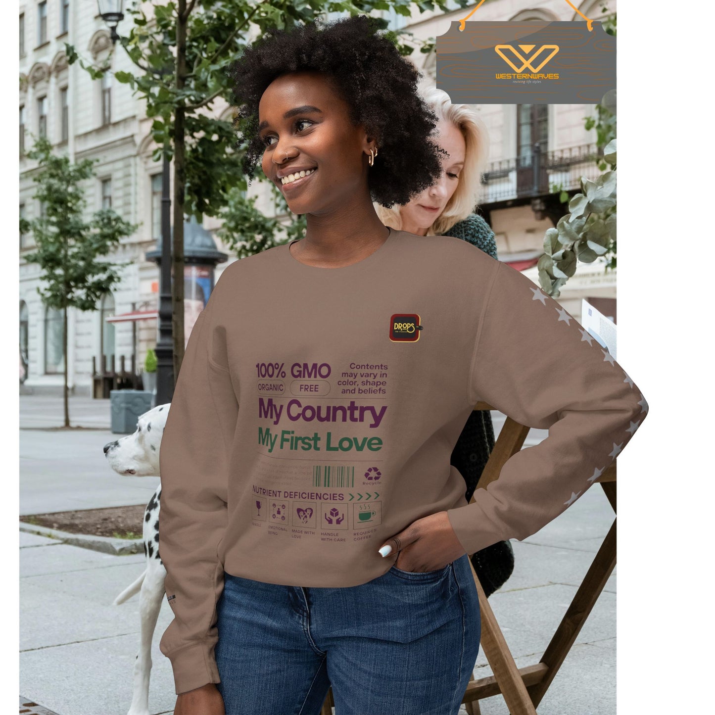 Unisex Lightweight Sweatshirt_ N7+ Series USLWSS PT2WW001_ Limited Edition by WesternWaves: