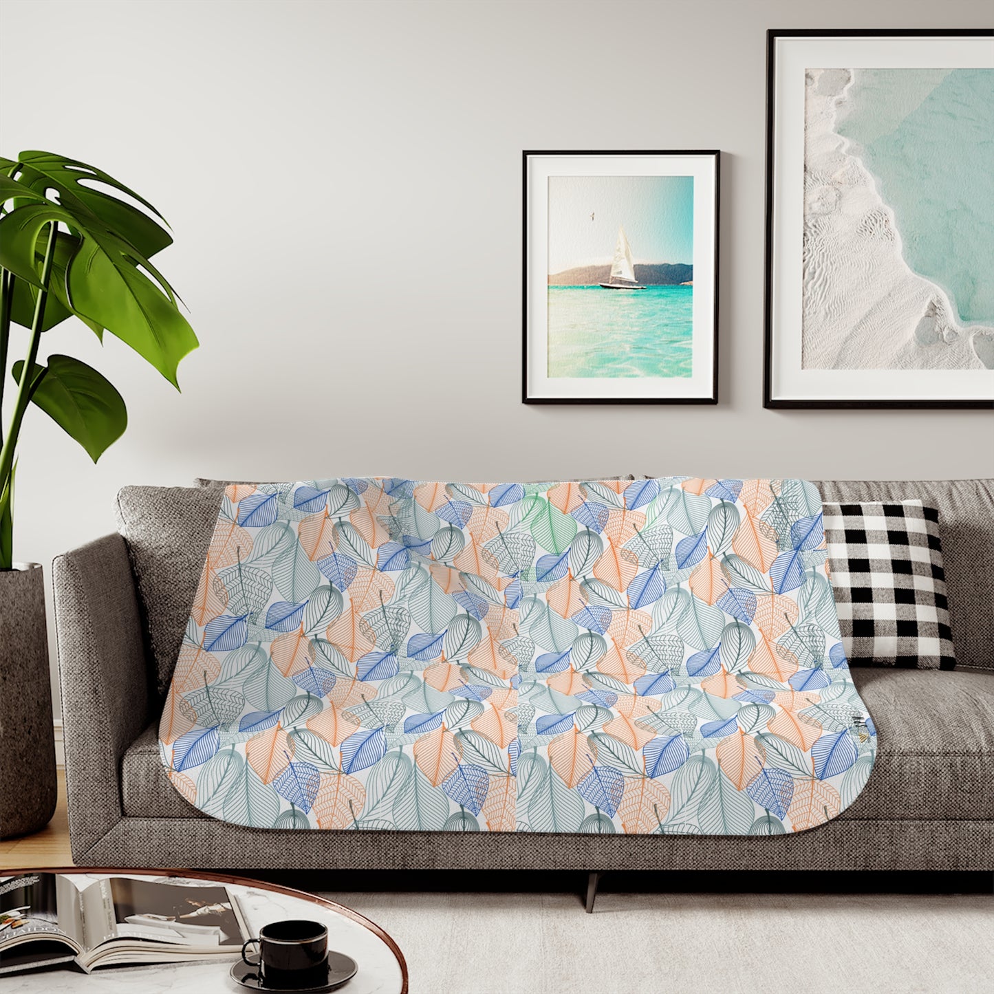 Sherpa Blankets (Two Colors)_ N2 Series SBI2C PT2WW004_ Limited Edition Customizable Design by WesternWaves: