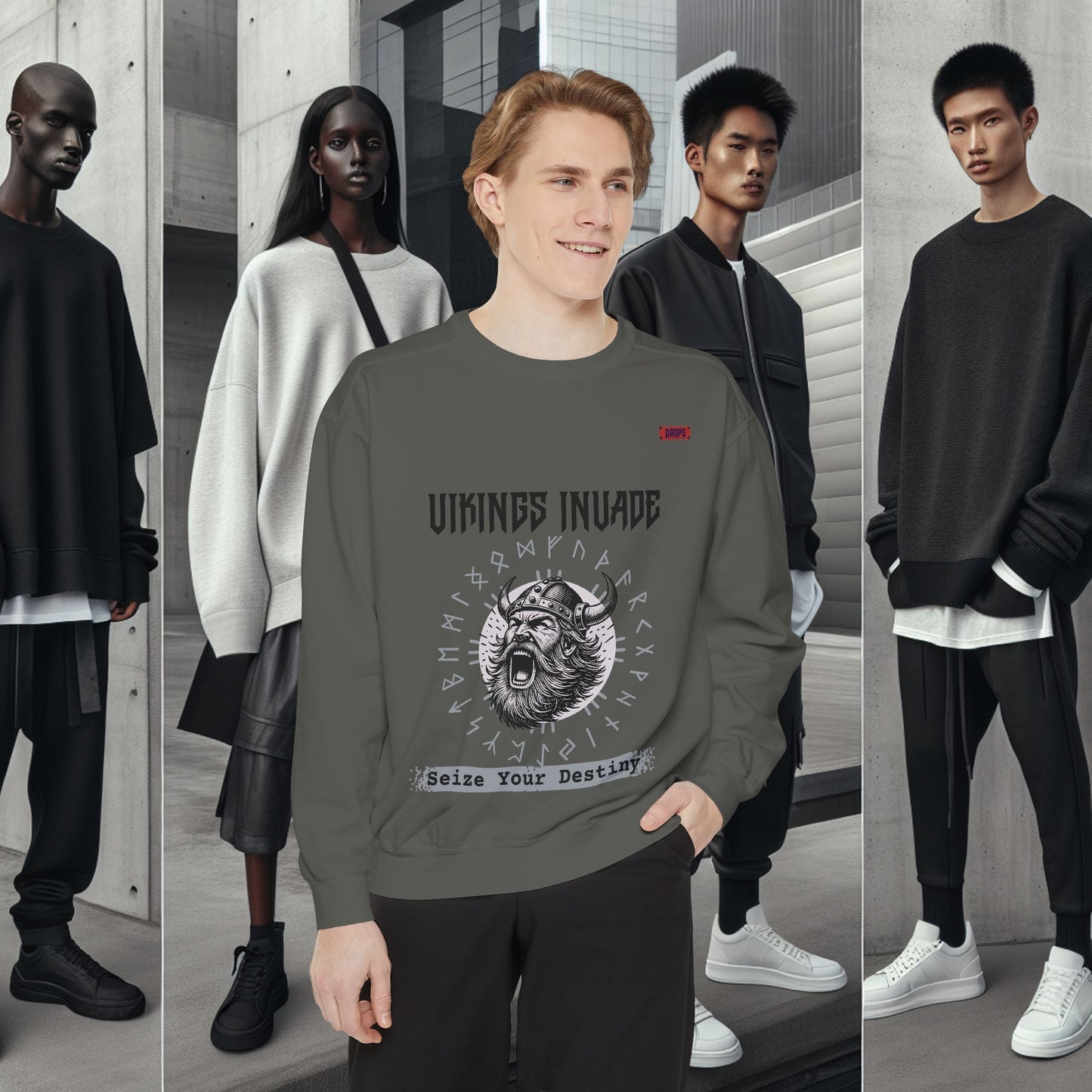 Unisex Garment-dyed Sweatshirt_ Series UWD 063_ Limited Edition Cozy Apparel for Adventurers by WesternWaves: