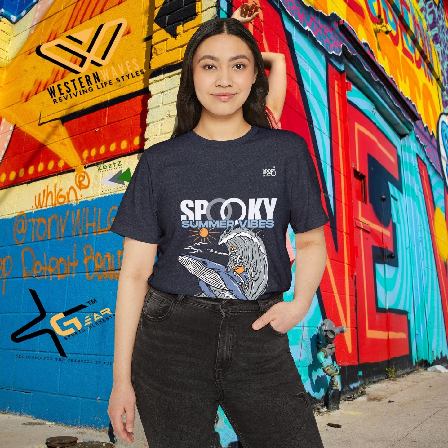 Spooky Summer Vibes Unisex Organic T-Shirt - Eco-Friendly Graphic Tee_ 09 May 2025_ 002