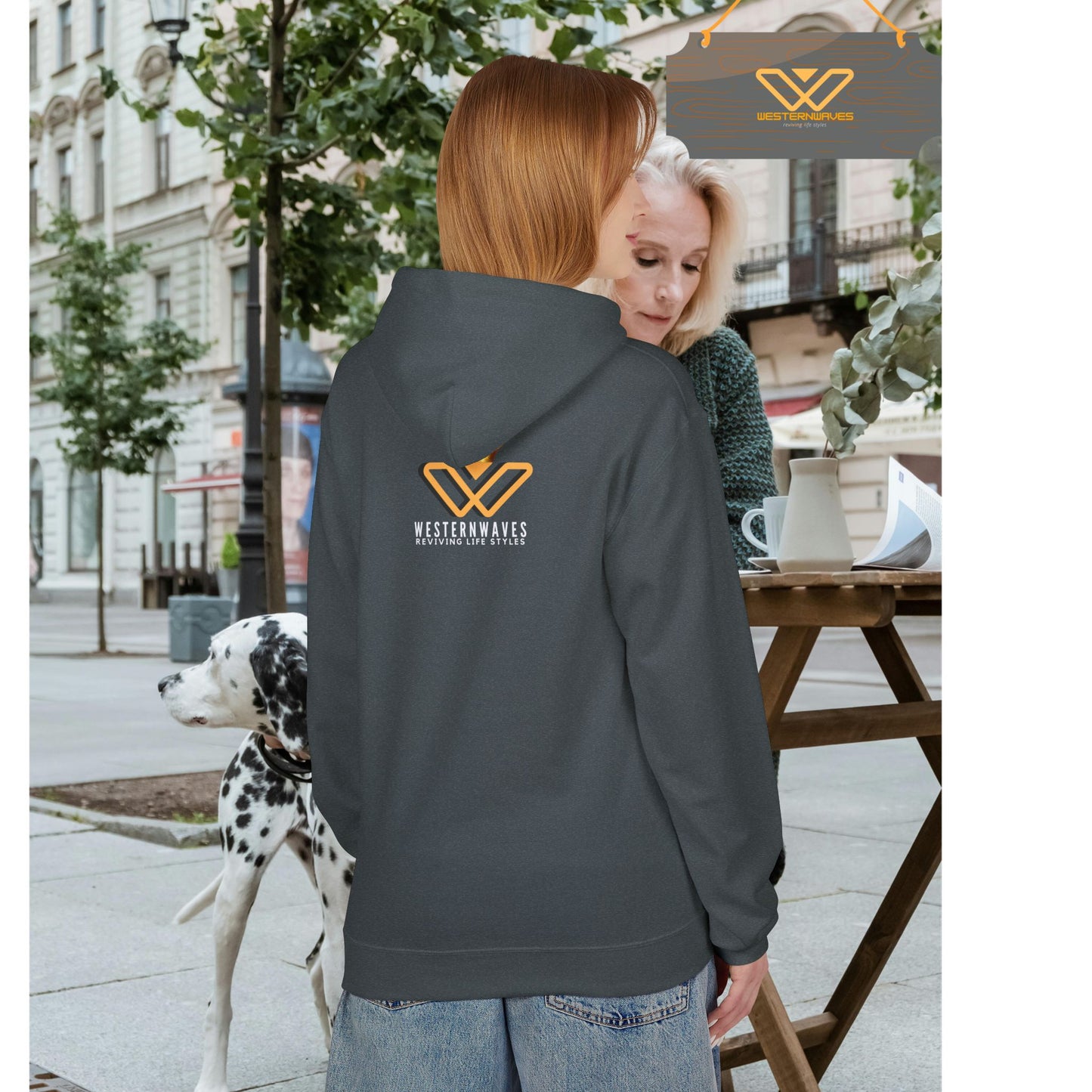 Unisex Midweight Softstyle Fleece Hoodie_ N3+ Series USMWSSFH PT2WW009_ Limited Edition Luxuriously Soft 100% Cotton Face by WesternWaves: