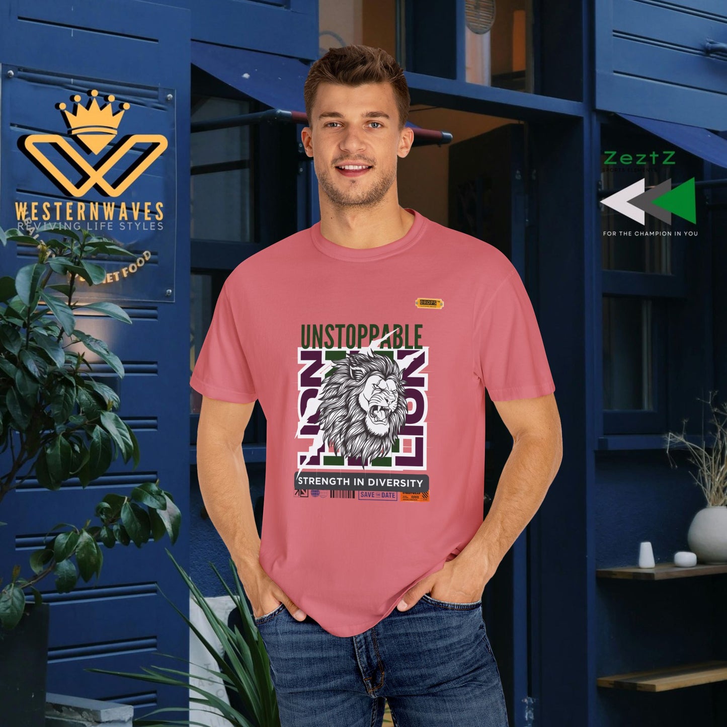 Unisex Garment-Dyed T-Shirt_ 26 June 2025_ Limited Edition Strength in Diversity by WesternWaves: