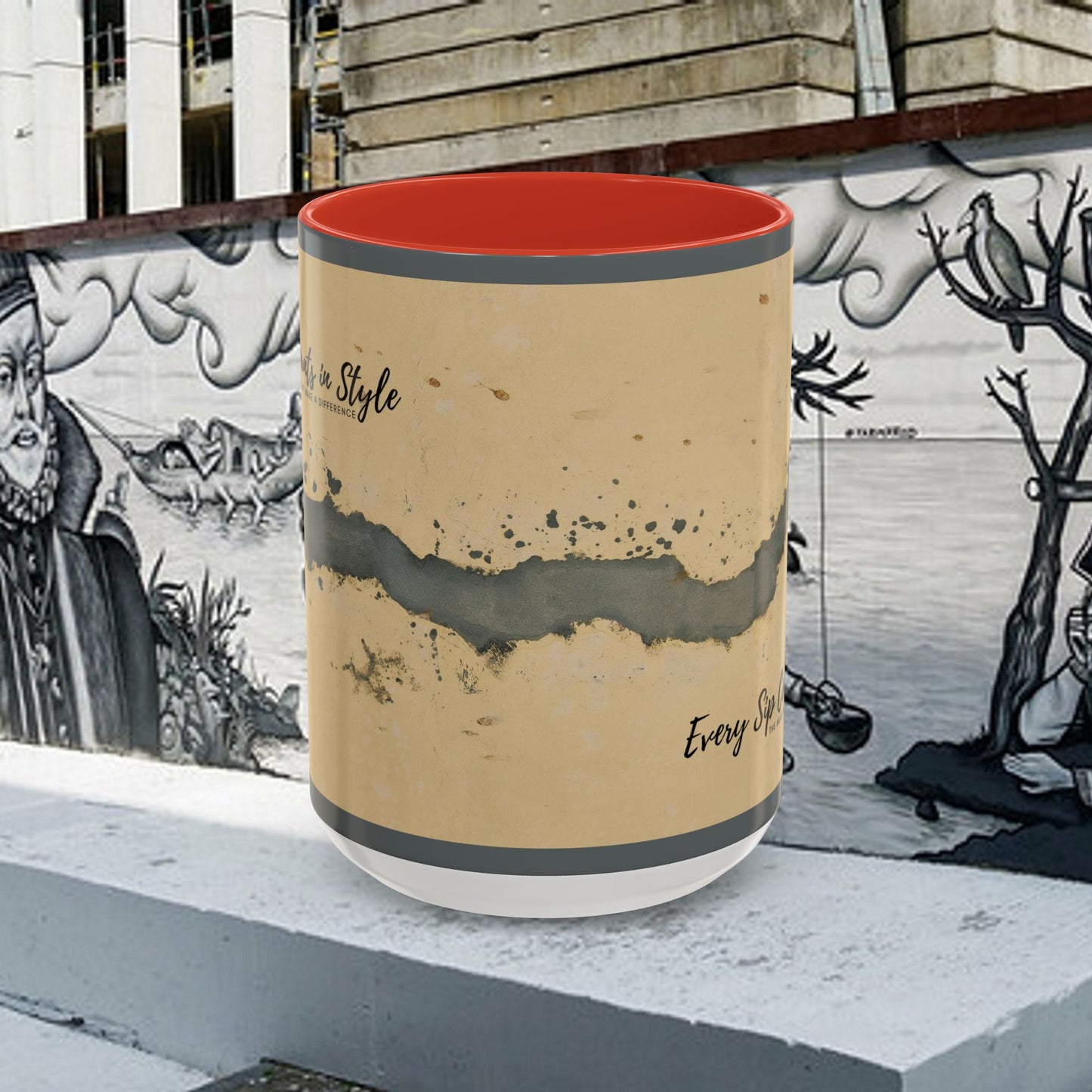 Accent Coffee Mug (11, 15oz) _ N3+ Series ACMUG PT2WW005_ Limited Edition Blend Style & Functionality by WesternWaves: