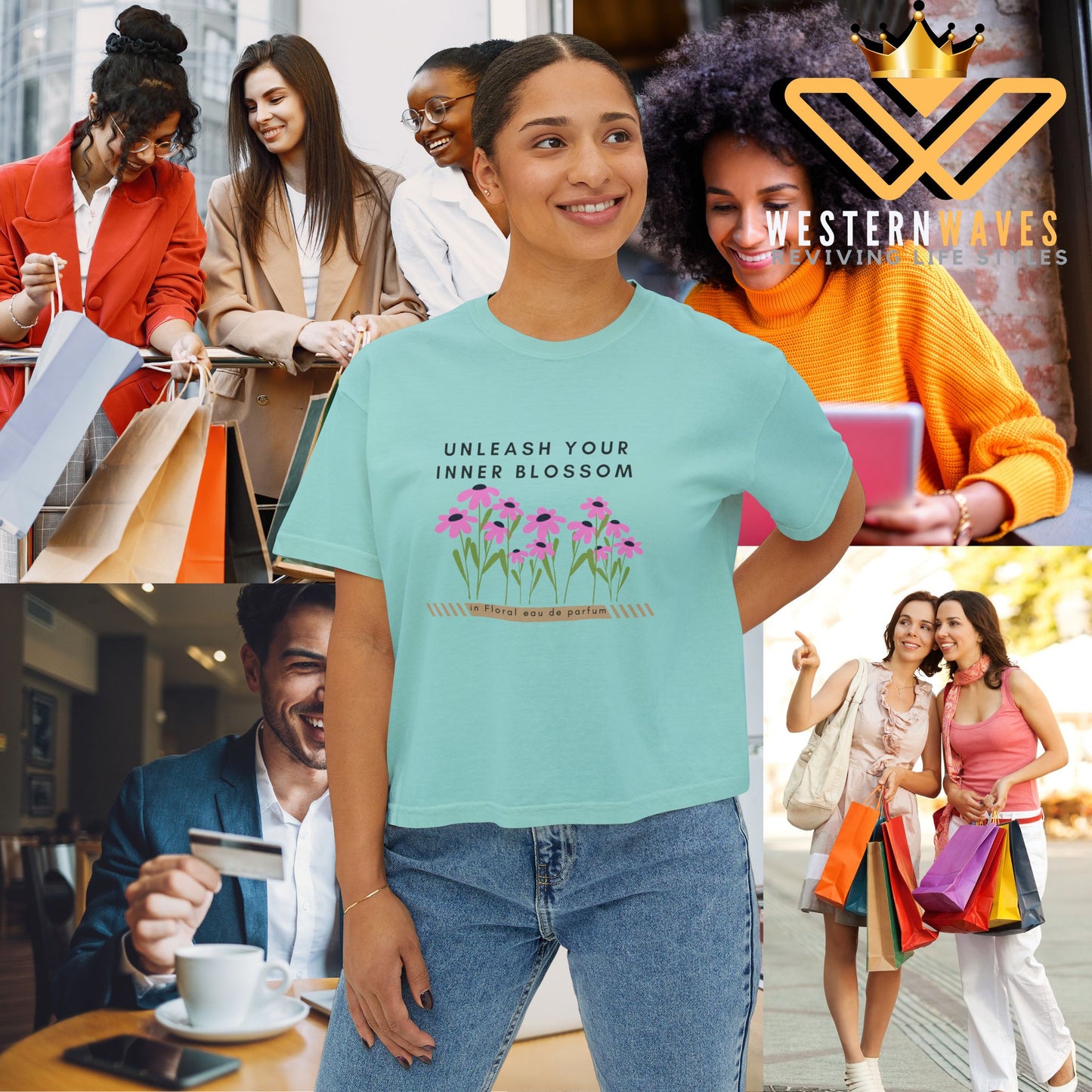 Women's Boxy Tee_ N3+ Series WBTEE PT2WW001_ limited edition by WesternWaves: