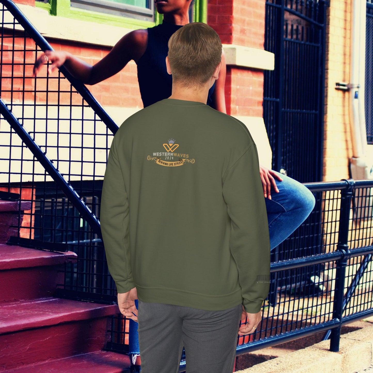 Unisex Heavy Blend™ Crewneck Sweatshirt_ N3+ Series UHBCSS PT2WW006_ Limited Edition Pure Luxury By WesternWaves: