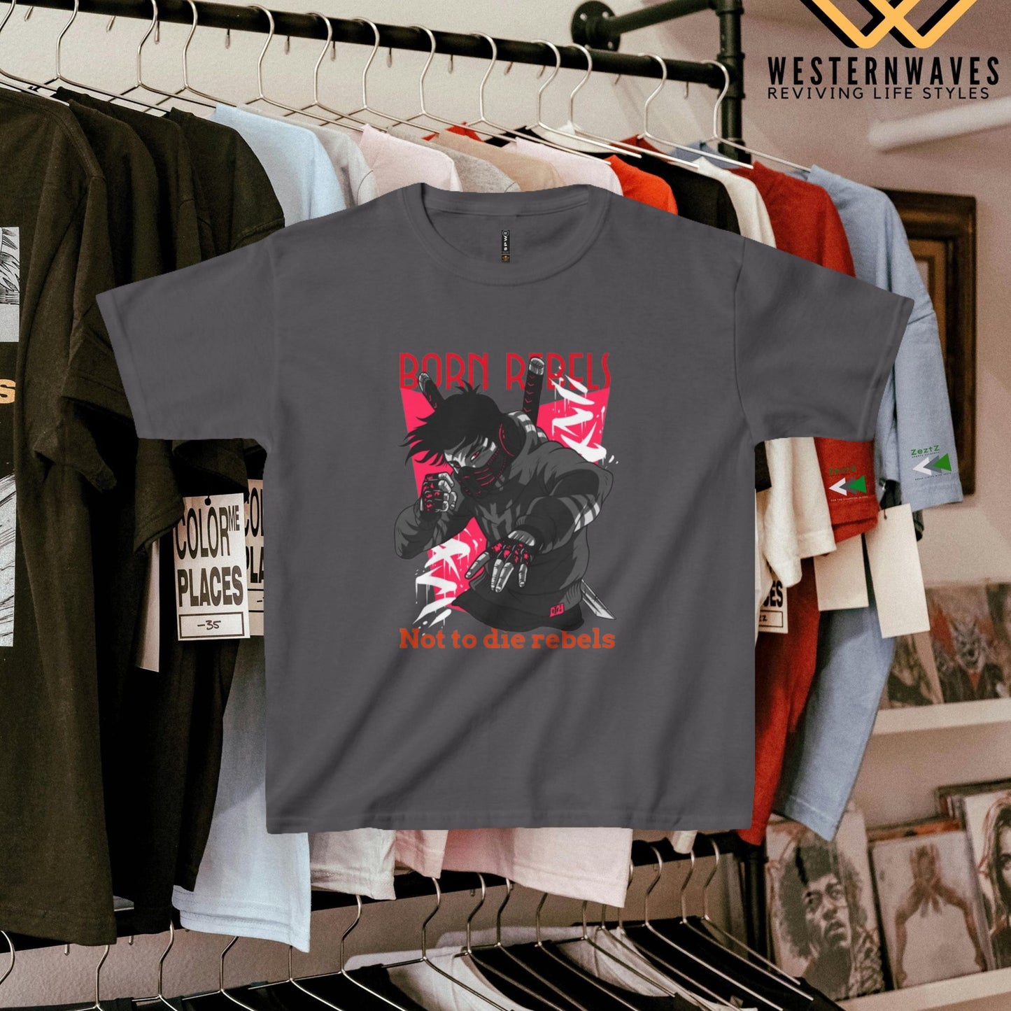 Kids Heavy Cotton™ Tee_ N3+ Series KHCT PT2WW004_ Limited Edition Durable Comfort for Every Adventure by WesternWaves: