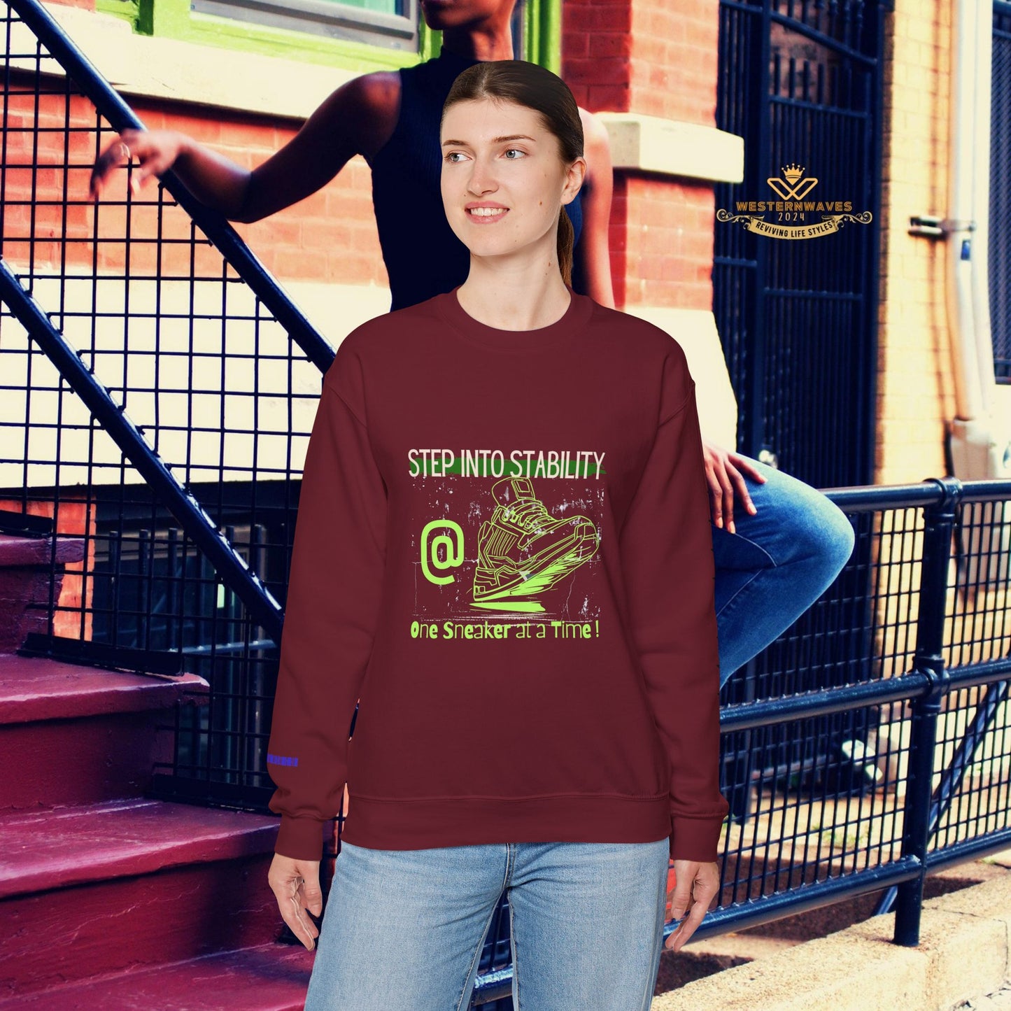 Unisex Heavy Blend™ Crewneck Sweatshirt_ N3+ Series UHBCSS PT2WW032_ Limited Edition Pure Luxury By WesternWaves: