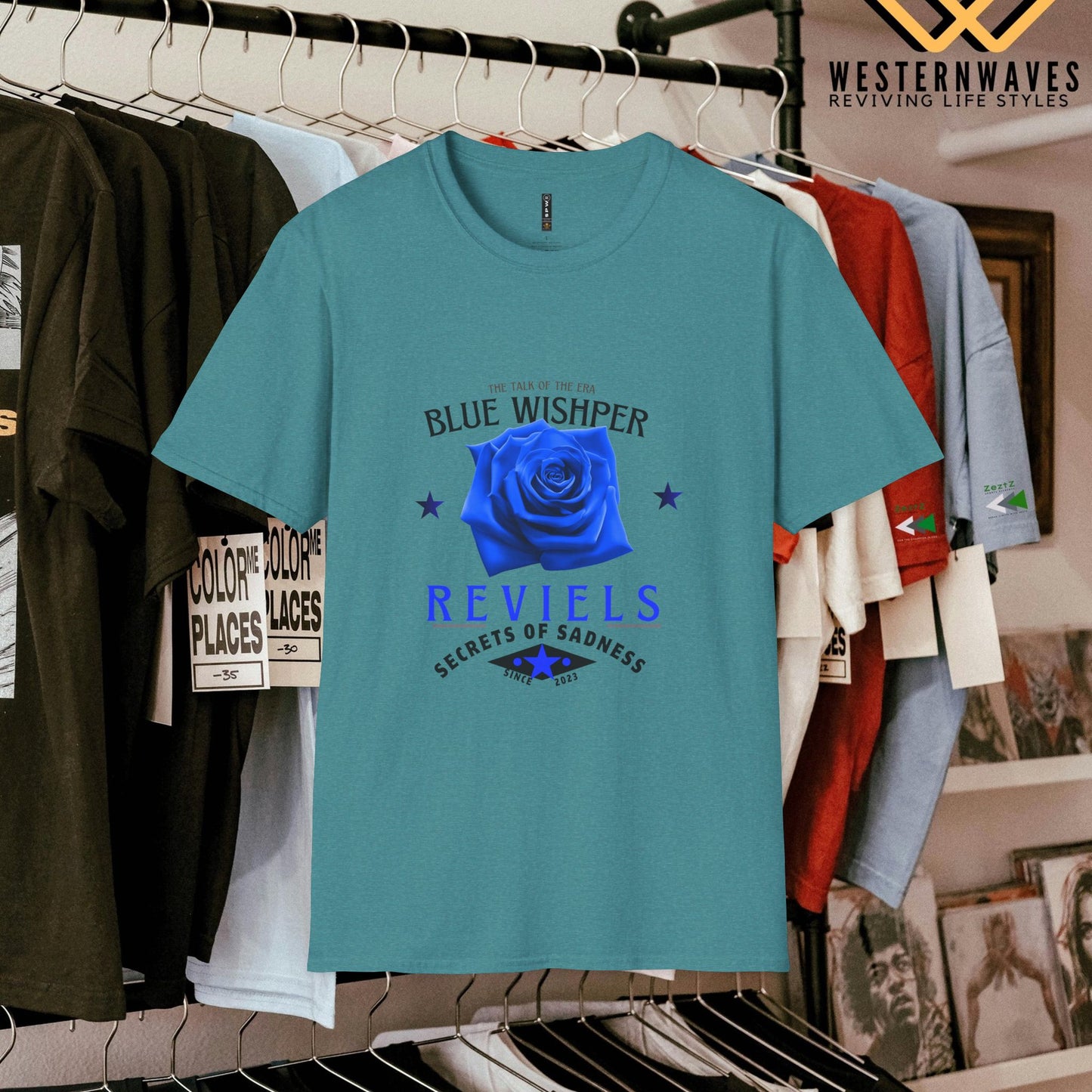 Unisex Softstyle T-Shirt_ N3+ Series USSTS FT2WW005_ Limited Edition Redefines & Relaxation by WesternWaves: