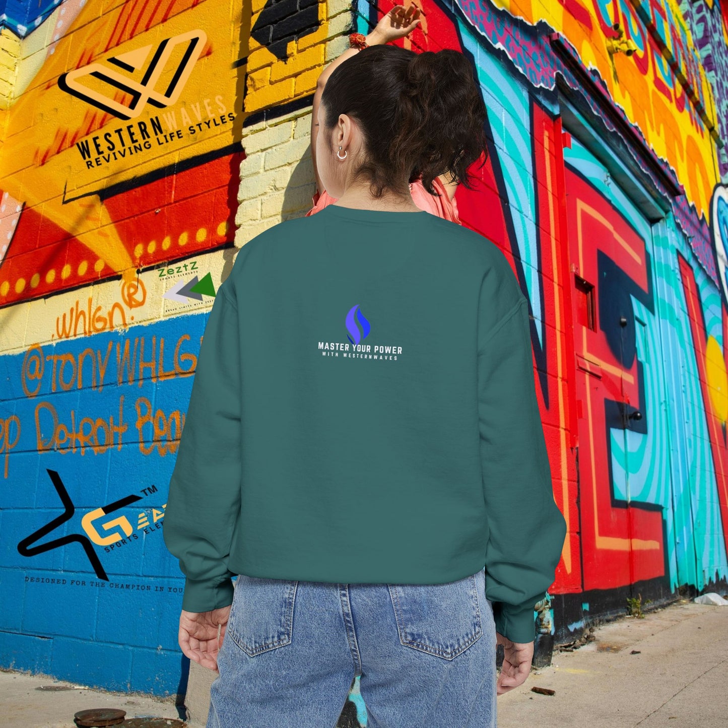 Unisex Garment-Dyed Sweatshirt_ N3+ Series UGDSS PT2WW001_ Limited Edition Luxurious Comfort by WesternWawes: