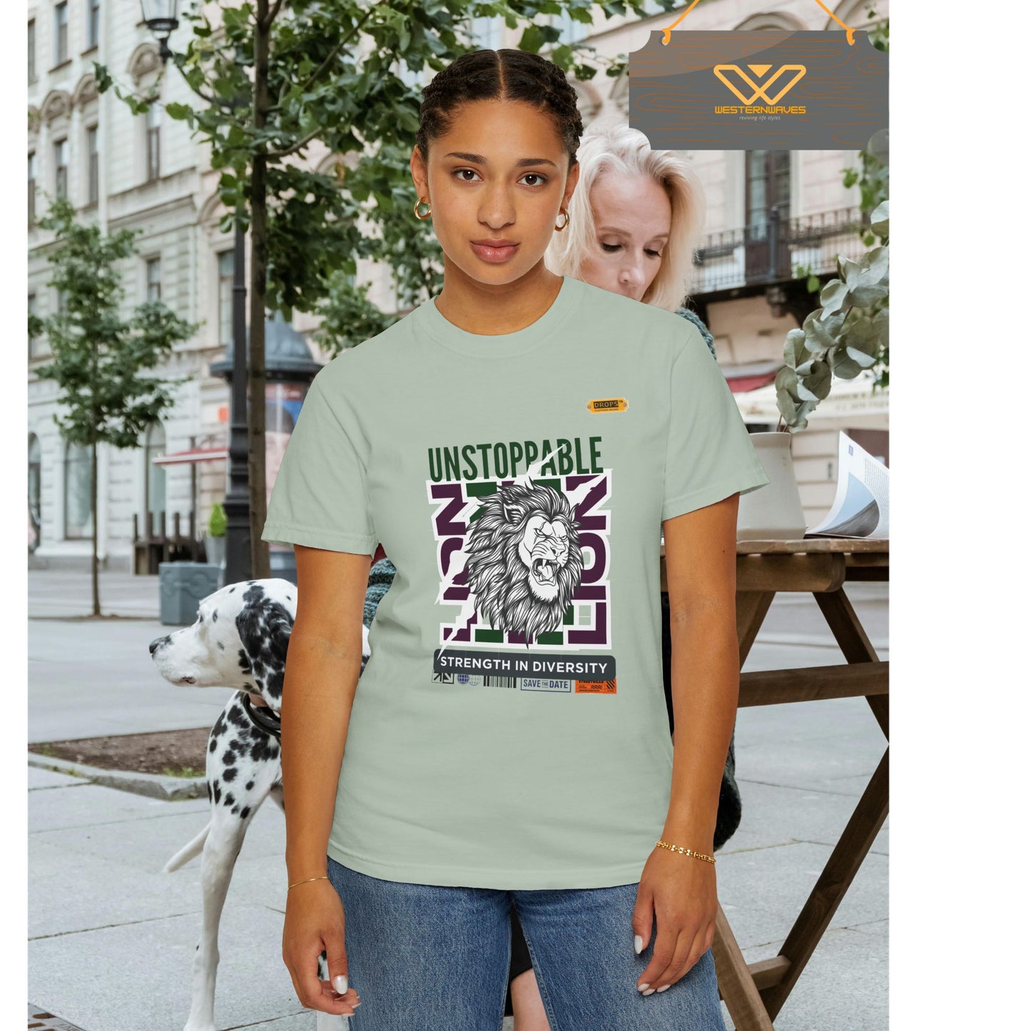 Unisex Garment-Dyed T-Shirt_ 26 June 2025_ Limited Edition Strength in Diversity by WesternWaves: